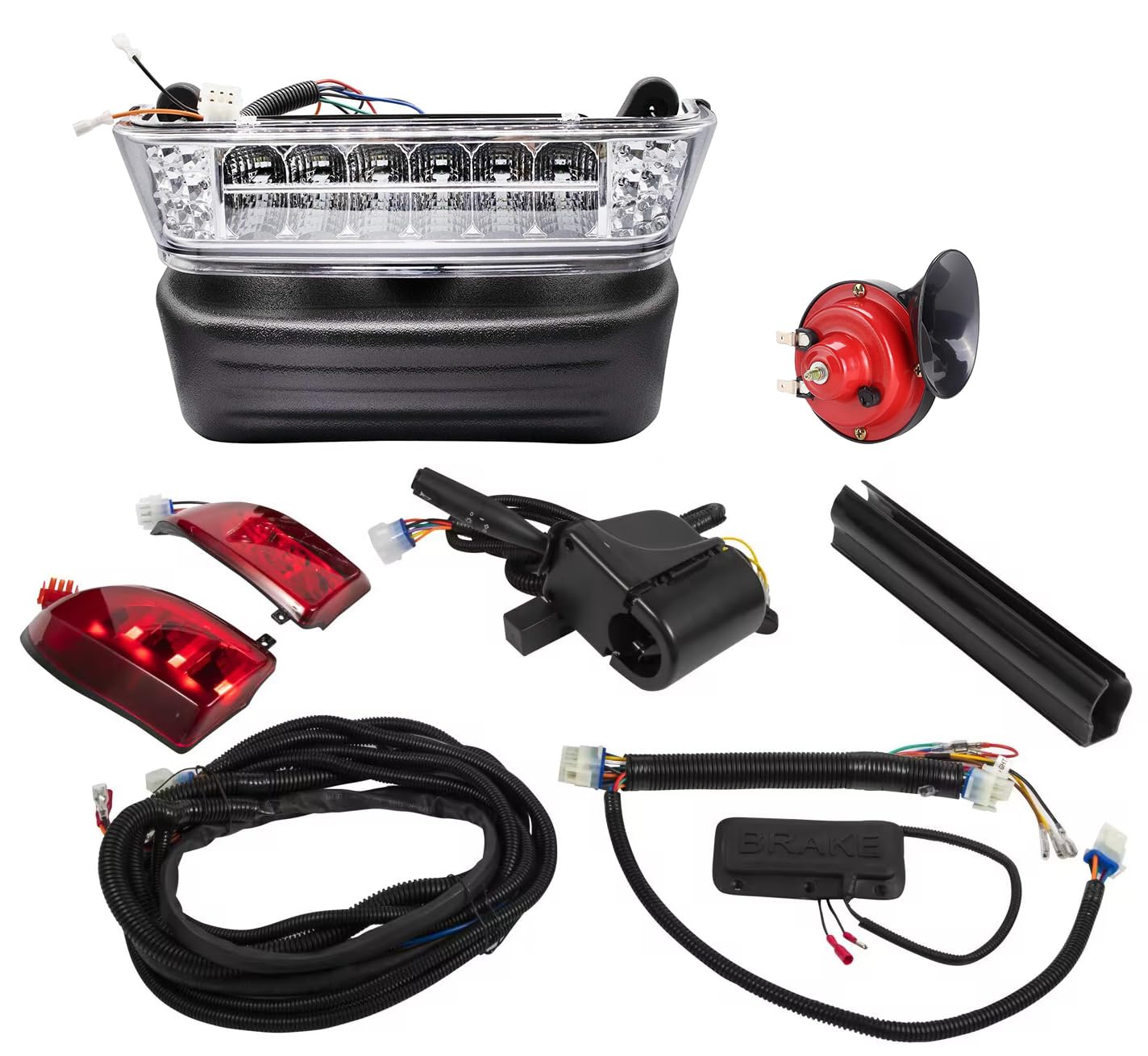 Club Car Precedent Complete LED Light Kit with Turn Signals, Hazard Flasher, Horn & Brake - Fits 2004 & Up Models - Perfect for Golf Cart Safety & Night Driving