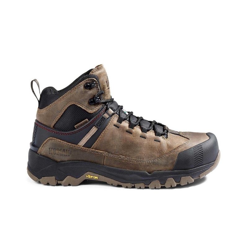 Kodiak Quest Bound Mid Men's 6 Inch Waterproof Composite Toe Work Boots - Brown (KD0A4TELA62) | Durable Safety Shoes for Construction, Hiking & Outdoor Work