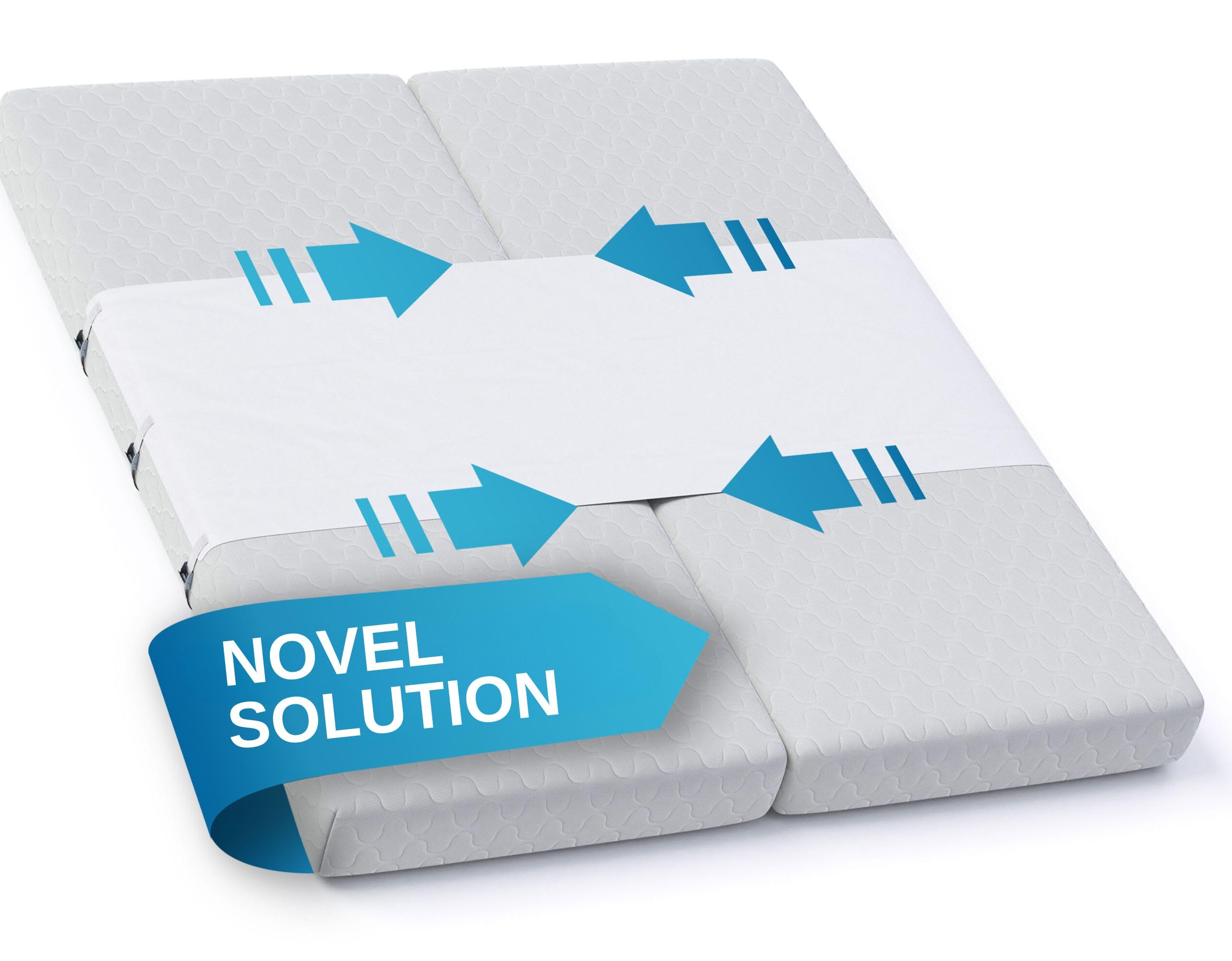 Twin to King Bed Converter | No-Slip Bed Bridge for Couples & Families | Split King Gap Filler for Adjustable Beds | Easy 5-Min Installation | White | Perfect for Guest Rooms, Master Bedrooms & RV Sleeping Solutions