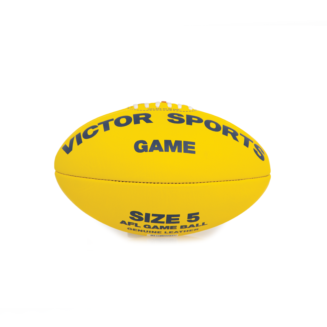 Victor AFL Leather Game Football - Premium Quality Leather for Professional & Amateur Players - Perfect for Training, Matches & Outdoor Sports Activities