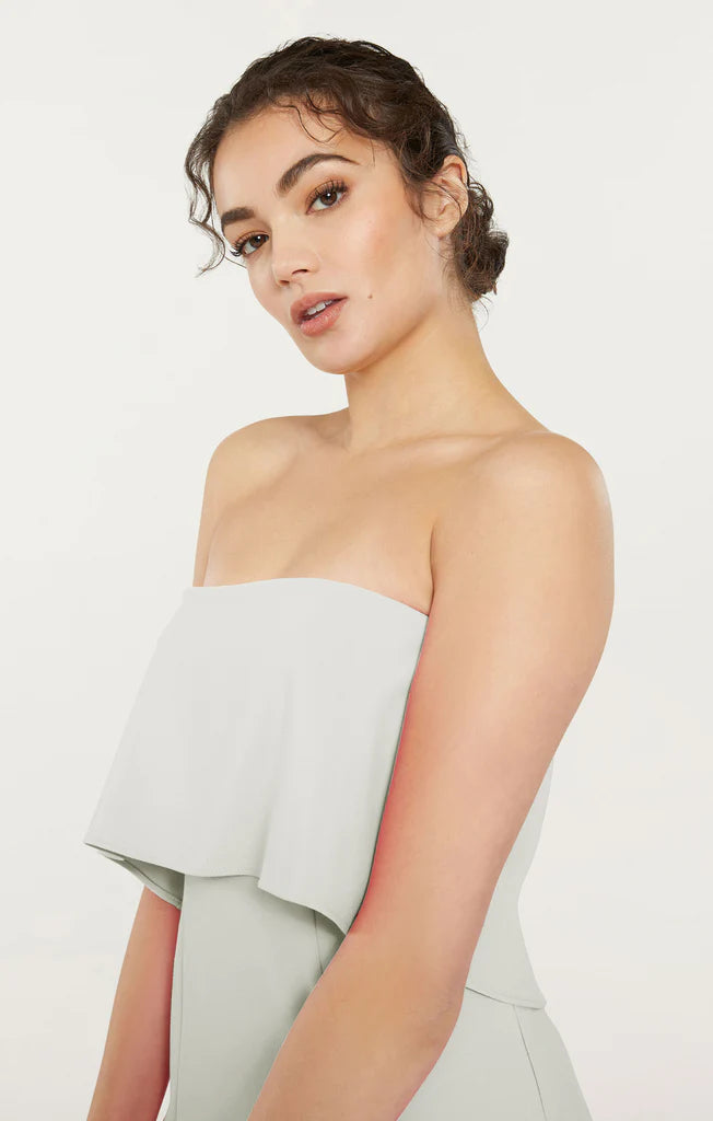 Elegant Driggs Flouncy Dress in White - Perfect for Weddings, Parties & Summer Outfits
