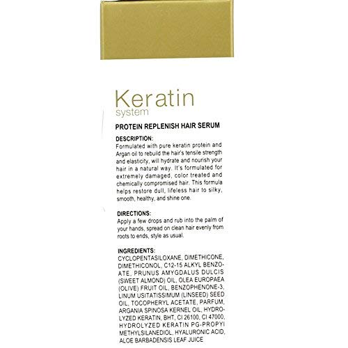 Luxliss Keratin Protein Hair Serum for Damaged Hair - Repairing & Smoothing Treatment for Frizz Control & Shine - Perfect for Daily Use & Salon Styling