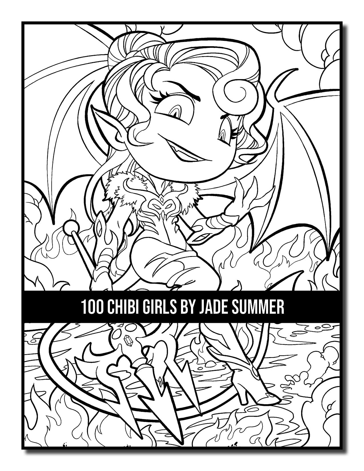 100 Chibi Girls: Cute & Fantasy Adult Coloring Book with Horror & Christmas Themes - Perfect for Stress Relief, Gifts & Creative Relaxation
