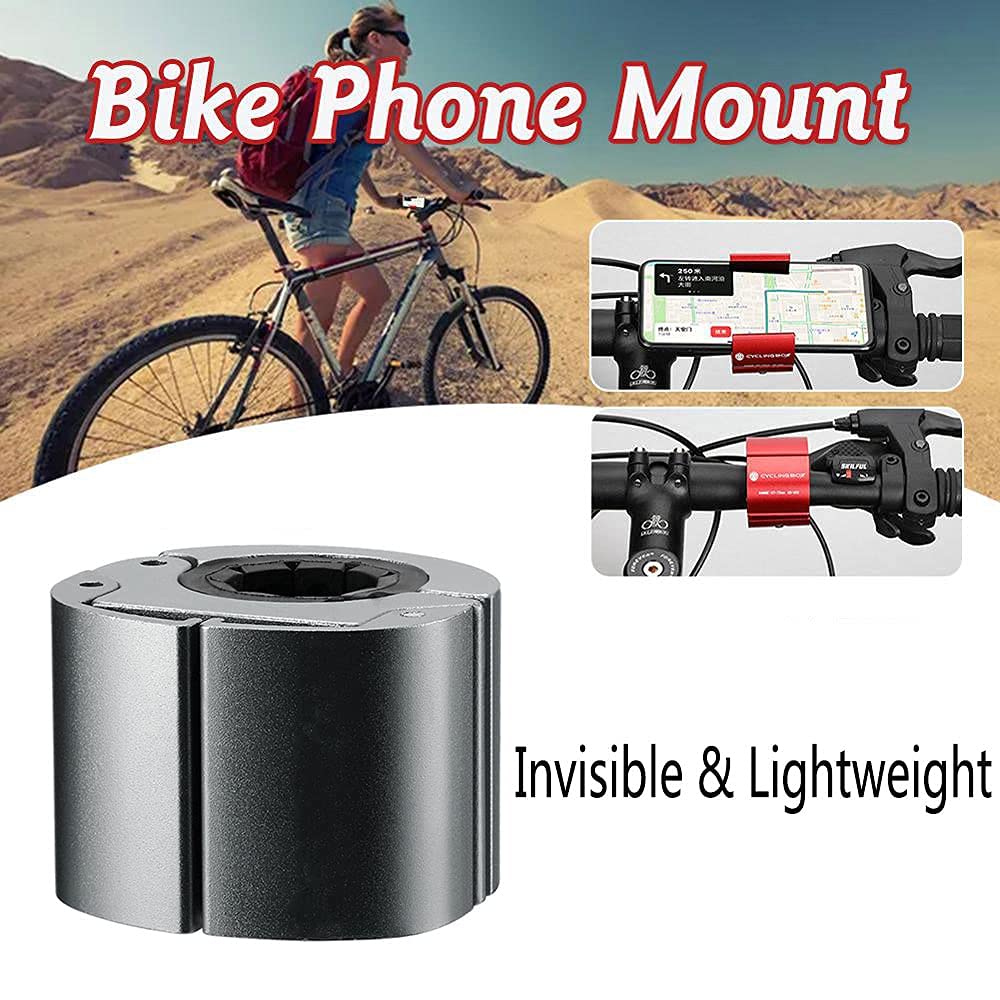 Adjustable Invisible Bicycle Phone Holder - Aluminum Alloy Bike Mount for Smartphones | Secure Navigation Bracket for Cycling, Commuting & Outdoor Adventures (Gray)