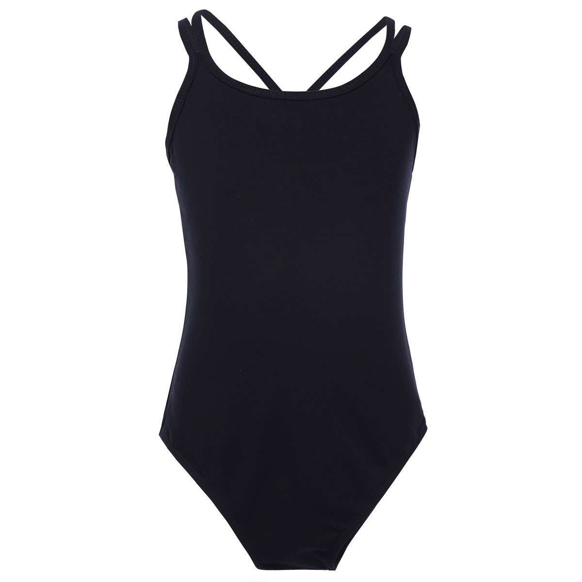 Girls Dance Leotard - Ballet Gymnastics One Piece Jumpsuit with Double Criss Cross Straps - Perfect for Ballet Class, Gymnastics Practice & Dance Performances