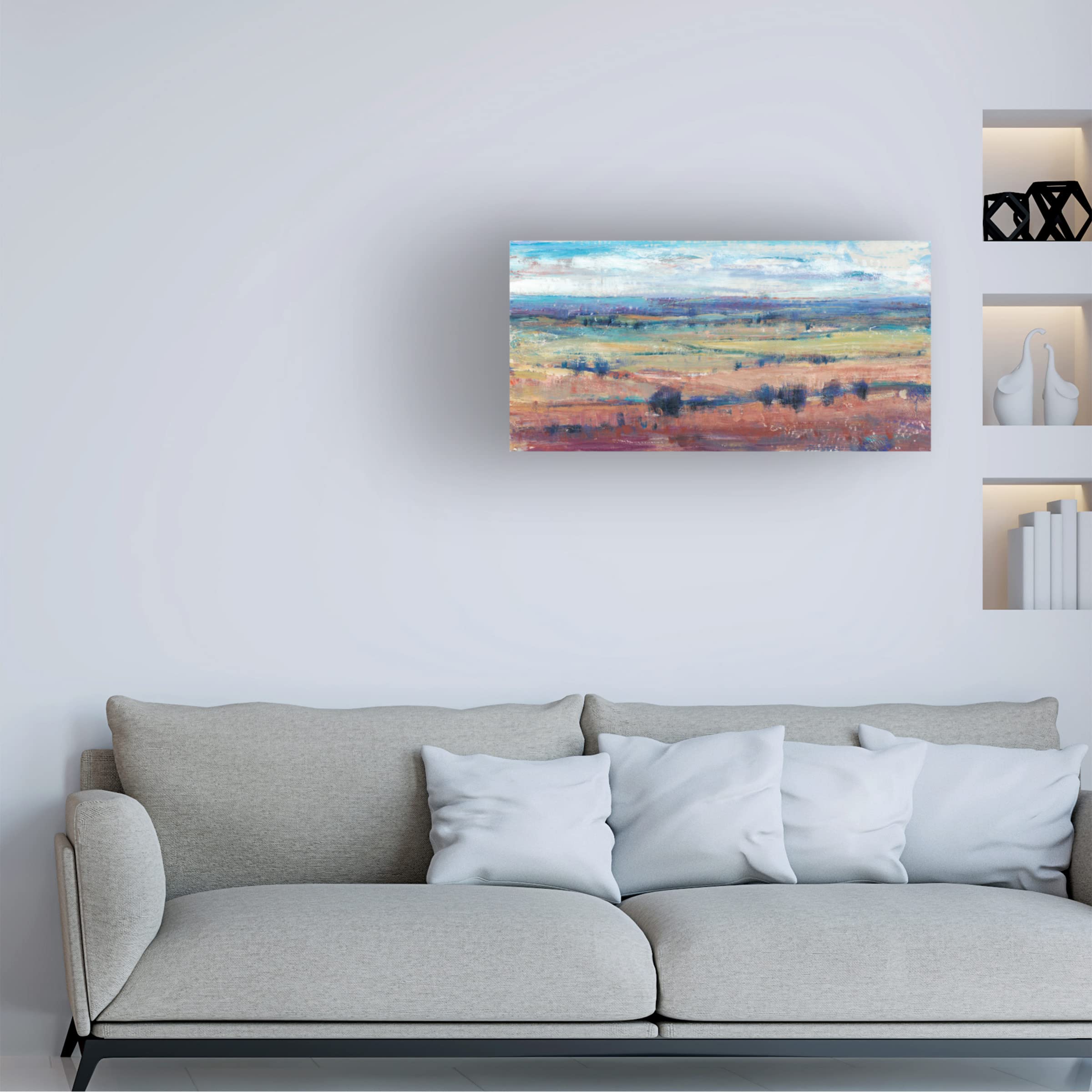 Trademark Fine Art 'Temperate Terrain I' Canvas Wall Art Print by Tim O'Toole - Nature Landscape Painting for Living Room, Bedroom & Office Decor