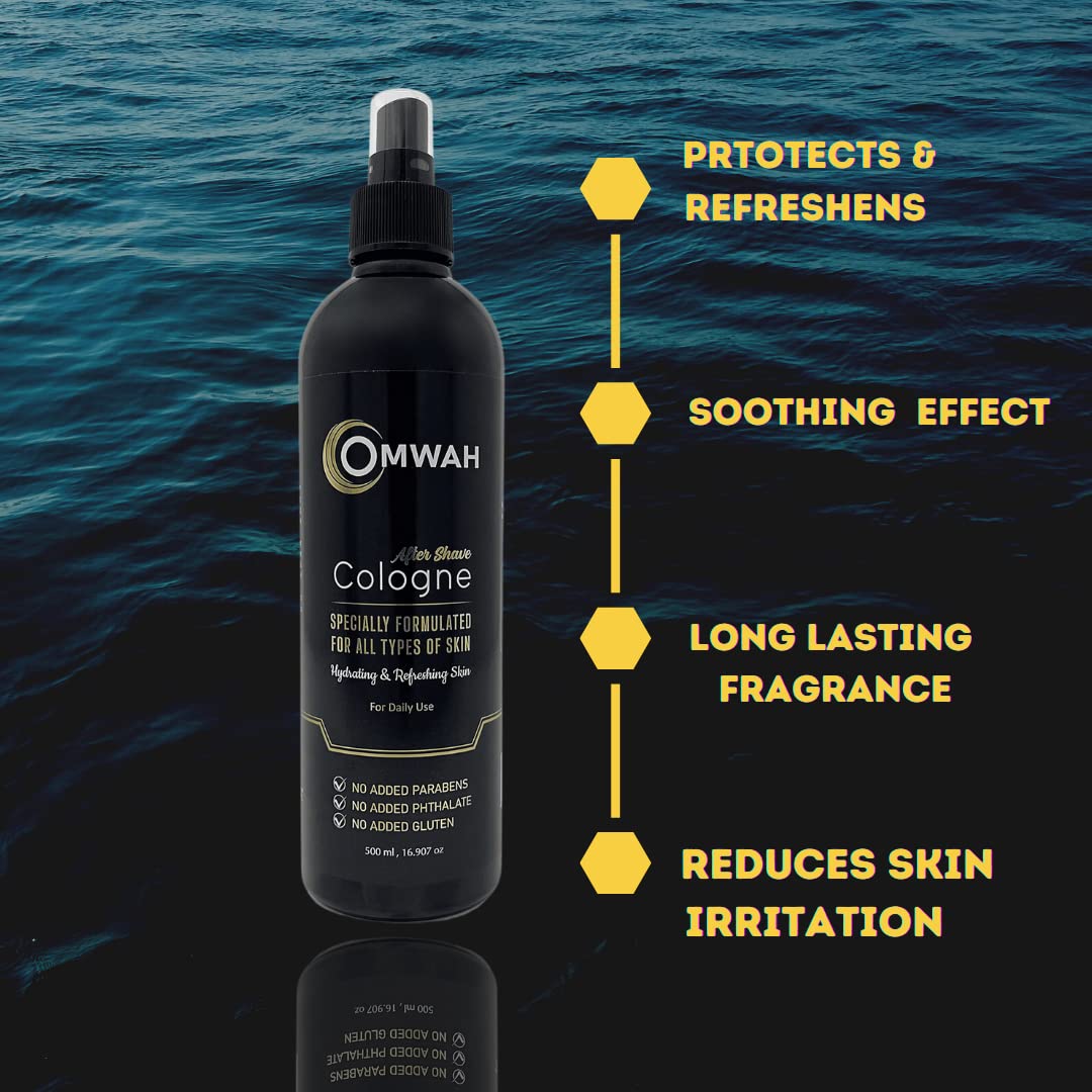 Premium After Shave Cologne for Men - Long Lasting Fragrance & Soothing Moisturizer - Perfect for Post-Shave Care & Daily Grooming Routine