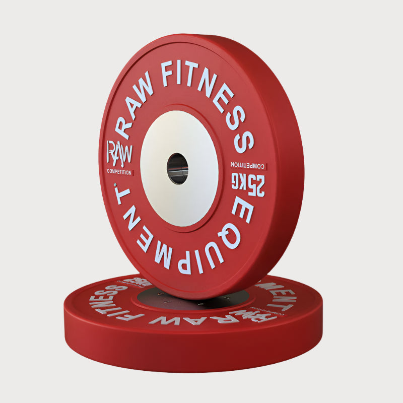 Premium Competition Bumper Plates 25KG Pair - Olympic Weightlifting, CrossFit, Home Gym Strength Training