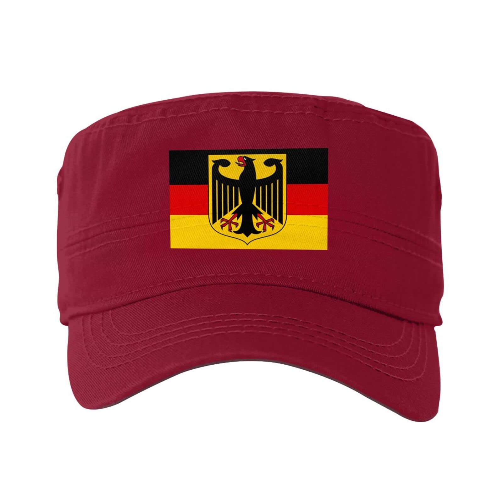 German Flag with Eagle Adjustable Baseball Cap for Men & Women - Stylish Unisex Flat Cap for Outdoor Sports, Hiking, and Casual Wear