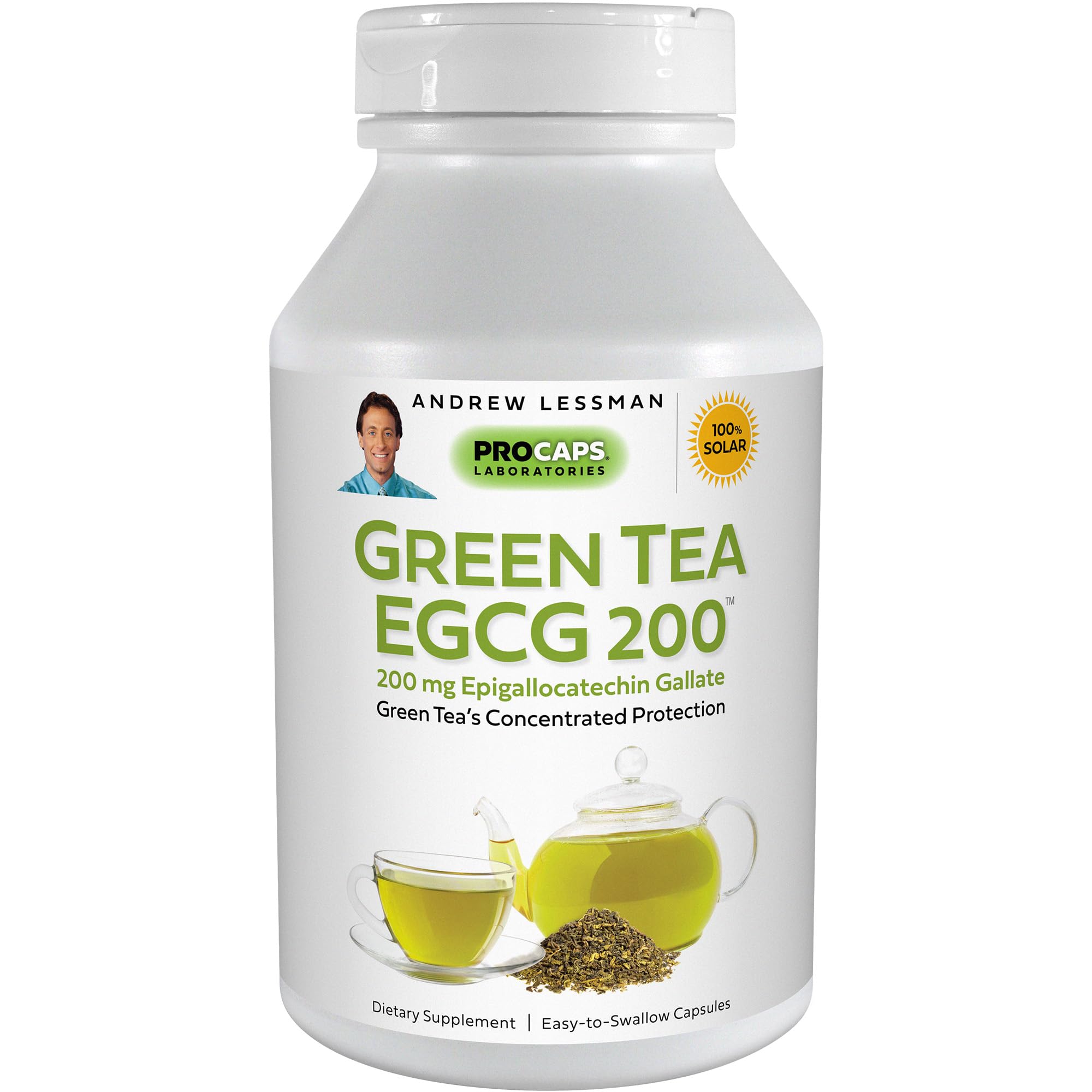 ANDREW LESSMAN Green Tea EGCG 200mg - 360 Capsules | 200mg EGCG Antioxidant Supplement for Liver, Immune, Brain & Heart Health | No Additives | Supports Circulatory System | Perfect for Daily Wellness & Detox Routine