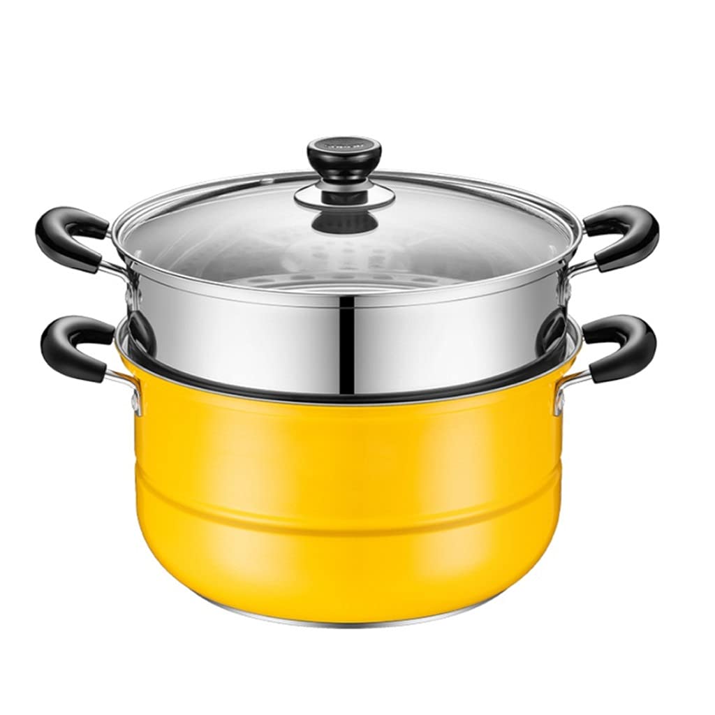 JHHDP Stainless Steel Double Layer Steamer for Induction Cooker - Multi-functional Kitchen Tool for Steaming Vegetables, Dumplings & Seafood at Home