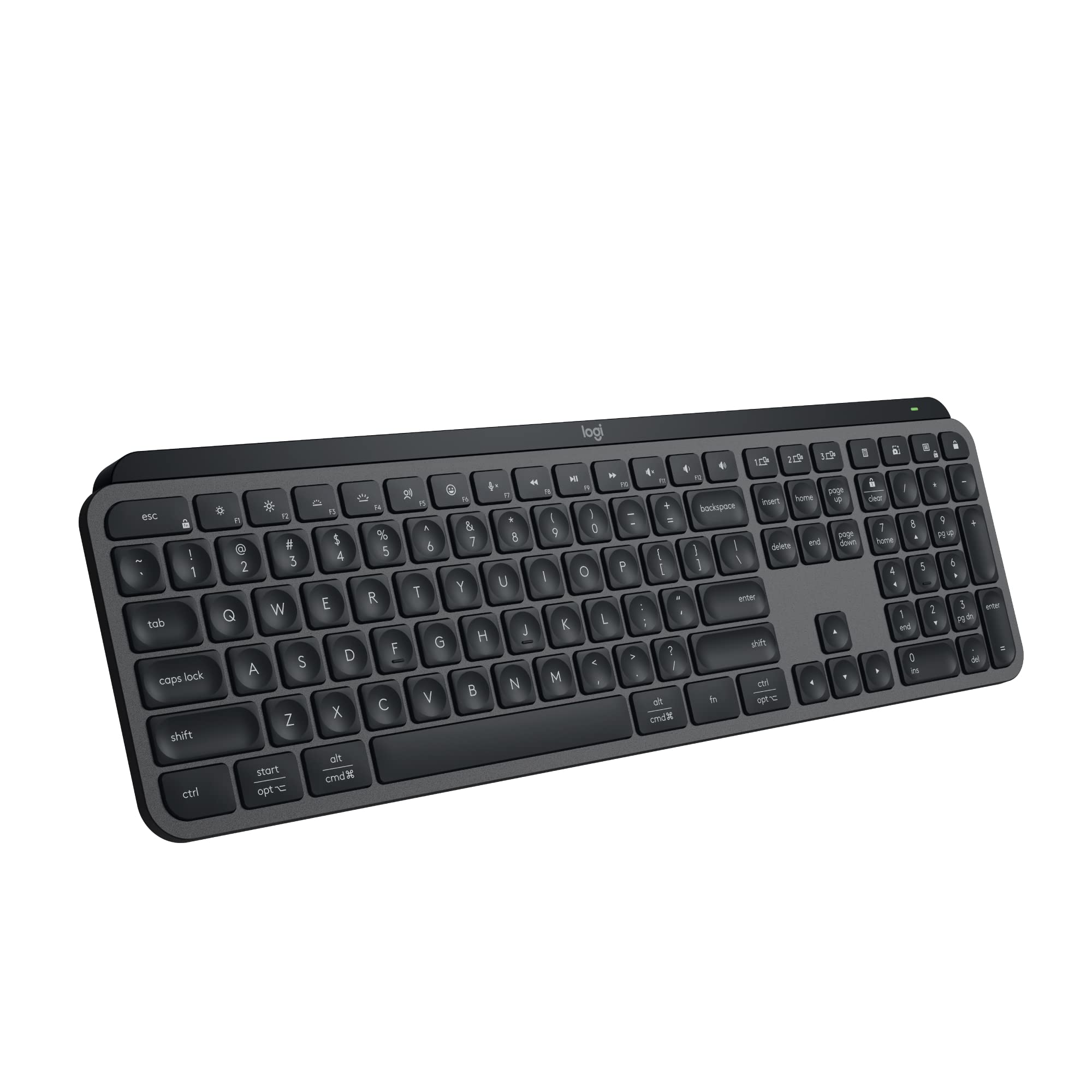Logitech MX Keys S Wireless Keyboard - Low Profile, Quiet Typing, Backlit, Bluetooth, USB-C Rechargeable for Windows, Mac, Linux, Chrome (Graphite) | Perfect for Home Office, Gaming & Productivity