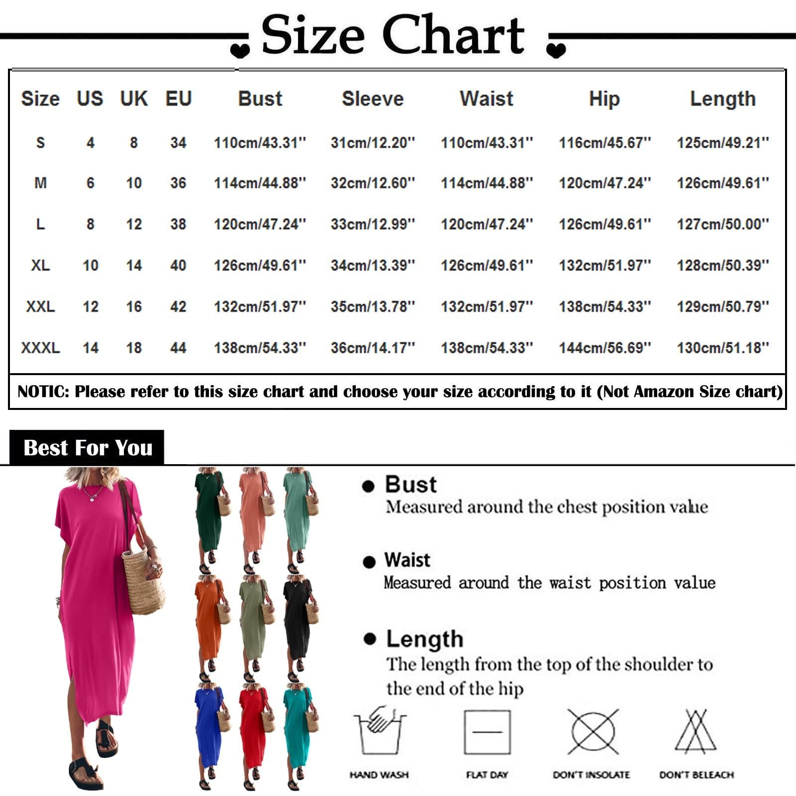 Women's Maxi Dresses 2024 - Casual Long Sleeve T-Shirt Dress with Side Slits, Loose Fit Church Dress in Black (Sizes S-XXXL) | Perfect for Church, Weddings & Summer Outfits
