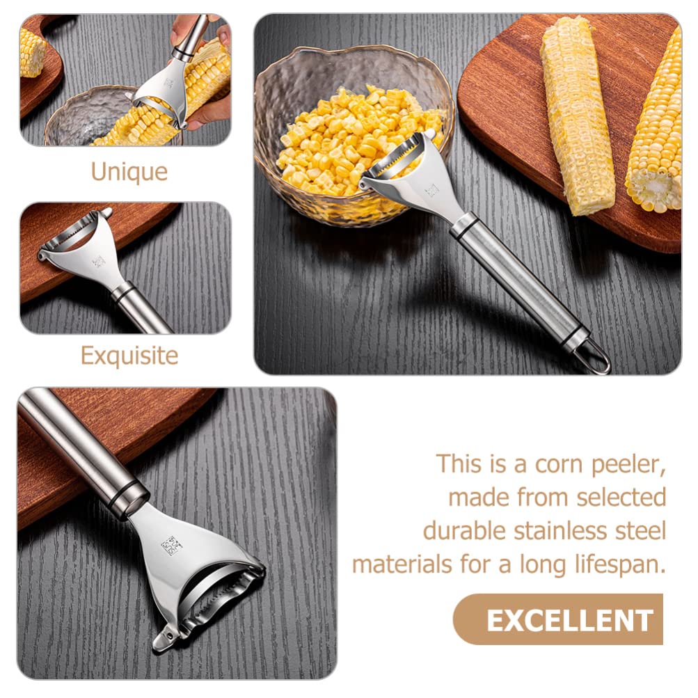 FAVOMOTO Stainless Steel Corn Planer & Cob Thresher Tool - Efficient Corn Cutter & Peeler for Kitchen - Perfect for Fresh Corn Preparation, Grilling, and Meal Prep