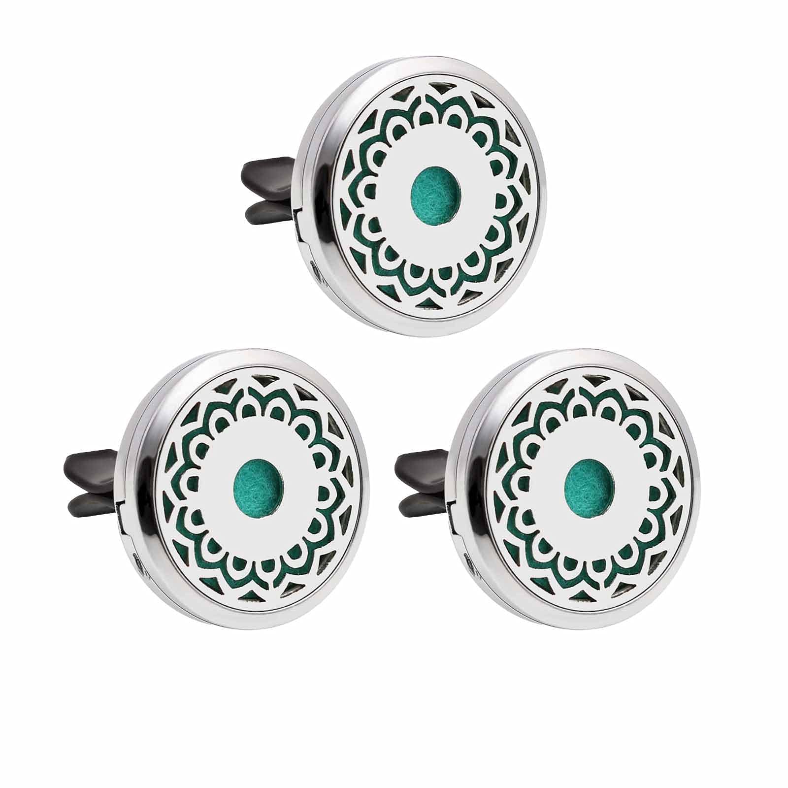3 PCS Silver Car Air Vent Aromatherapy Clips - Car Vent Perfume Diffusers & Interior Decorations for Freshening Air & Enhancing Car Aesthetics - Perfect for Sedans, SUVs & Trucks