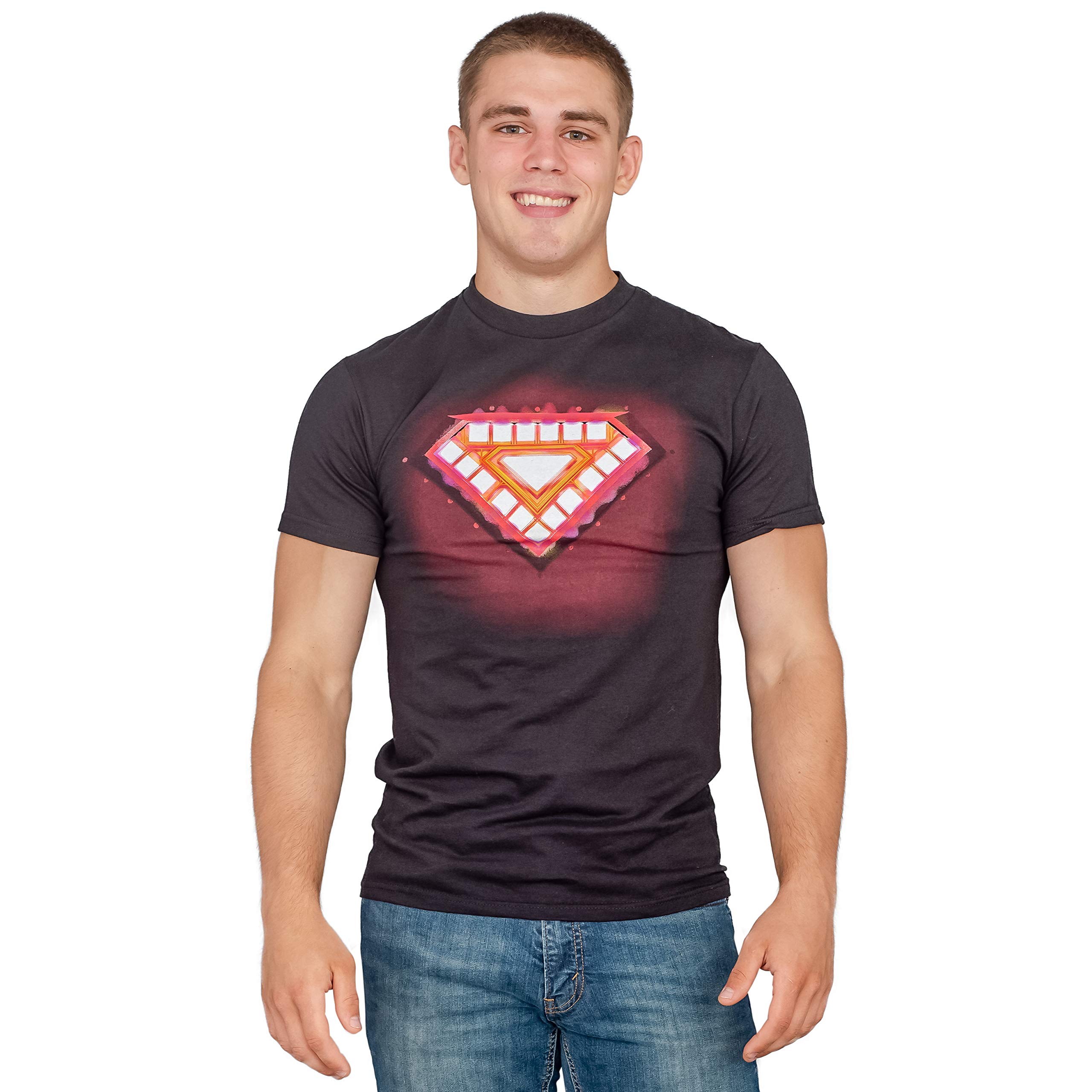 Iron Man Classic Core Black T-Shirt for Men - Marvel Superhero Graphic Tee - Casual Wear & Comic Con Cosplay
