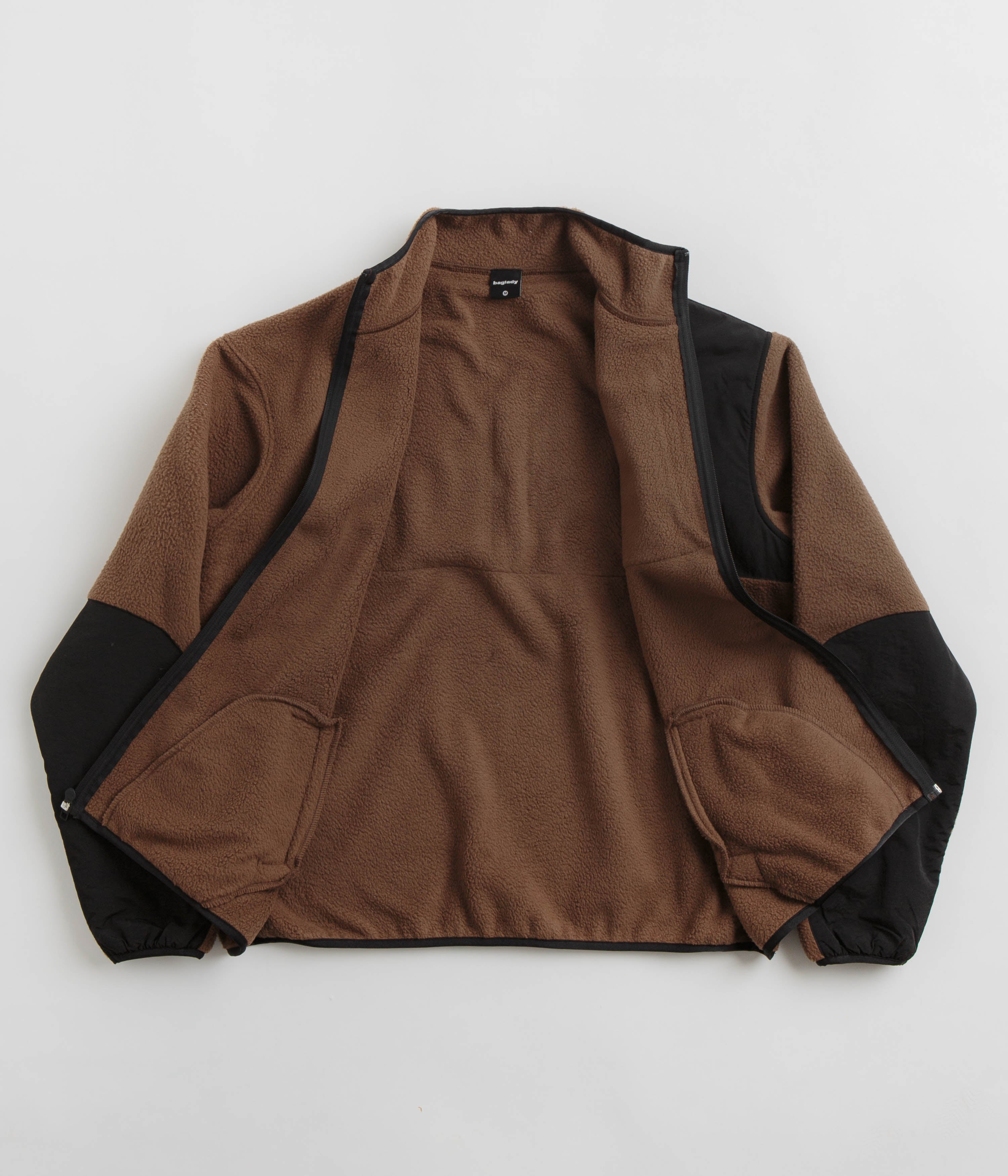 Baglady Zip Up Fleece Jacket - Tawny Brown | Cozy Women's Outerwear for Fall & Winter | Perfect for Casual Outings, Hiking & Travel