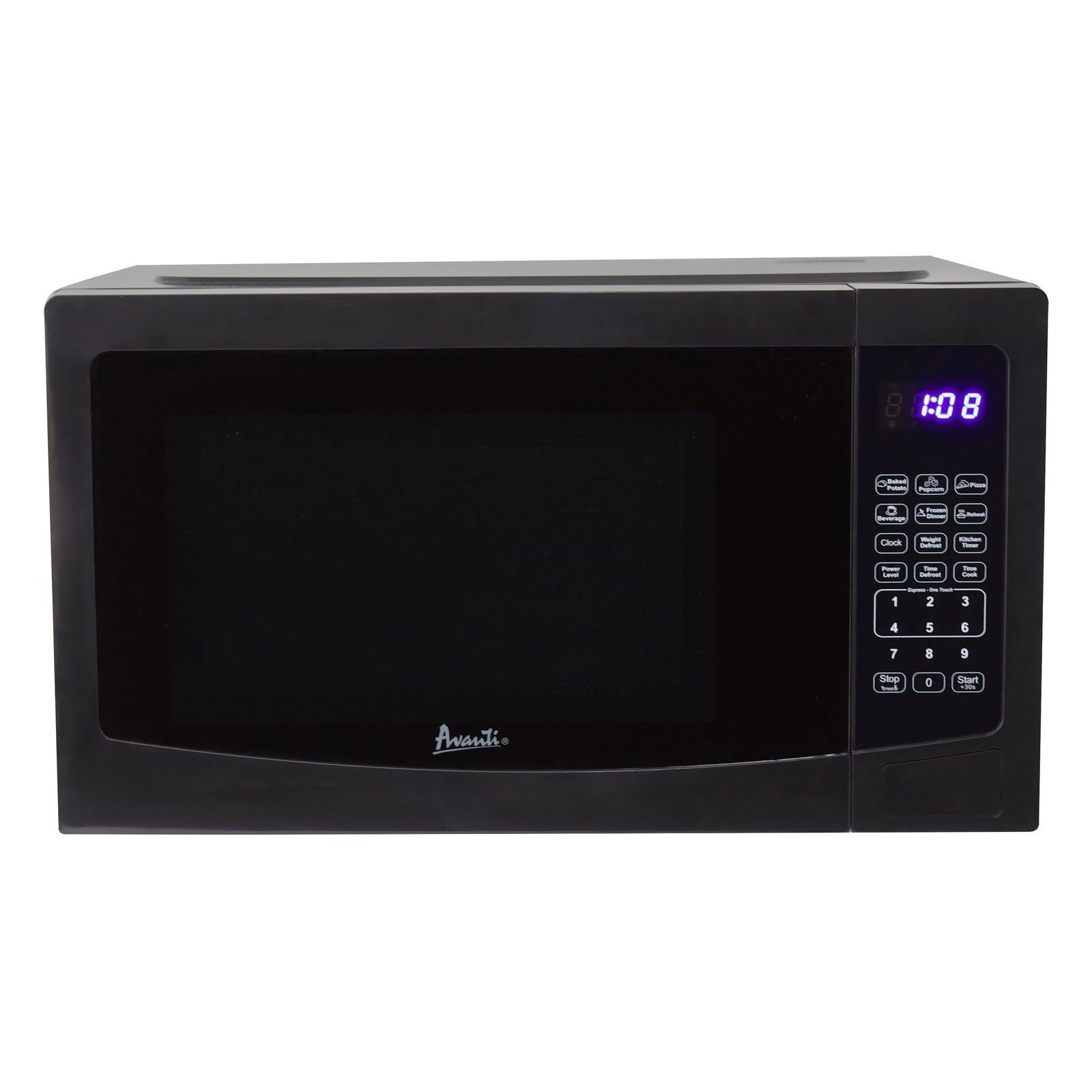 Avanti MT115V3S 1.1 Cu. Ft. Stainless Steel Countertop Microwave Oven - Compact Kitchen Appliance for Small Spaces, Dorms & Offices