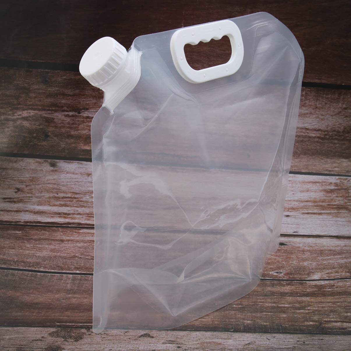 **Cabilock 4-Pack Collapsible Water Storage Bags - Clear Plastic Camping Kettle, Water Jug & Travel Container - Foldable Drinking Water Carrier for Hiking, Backpacking & Outdoor Adventures**
