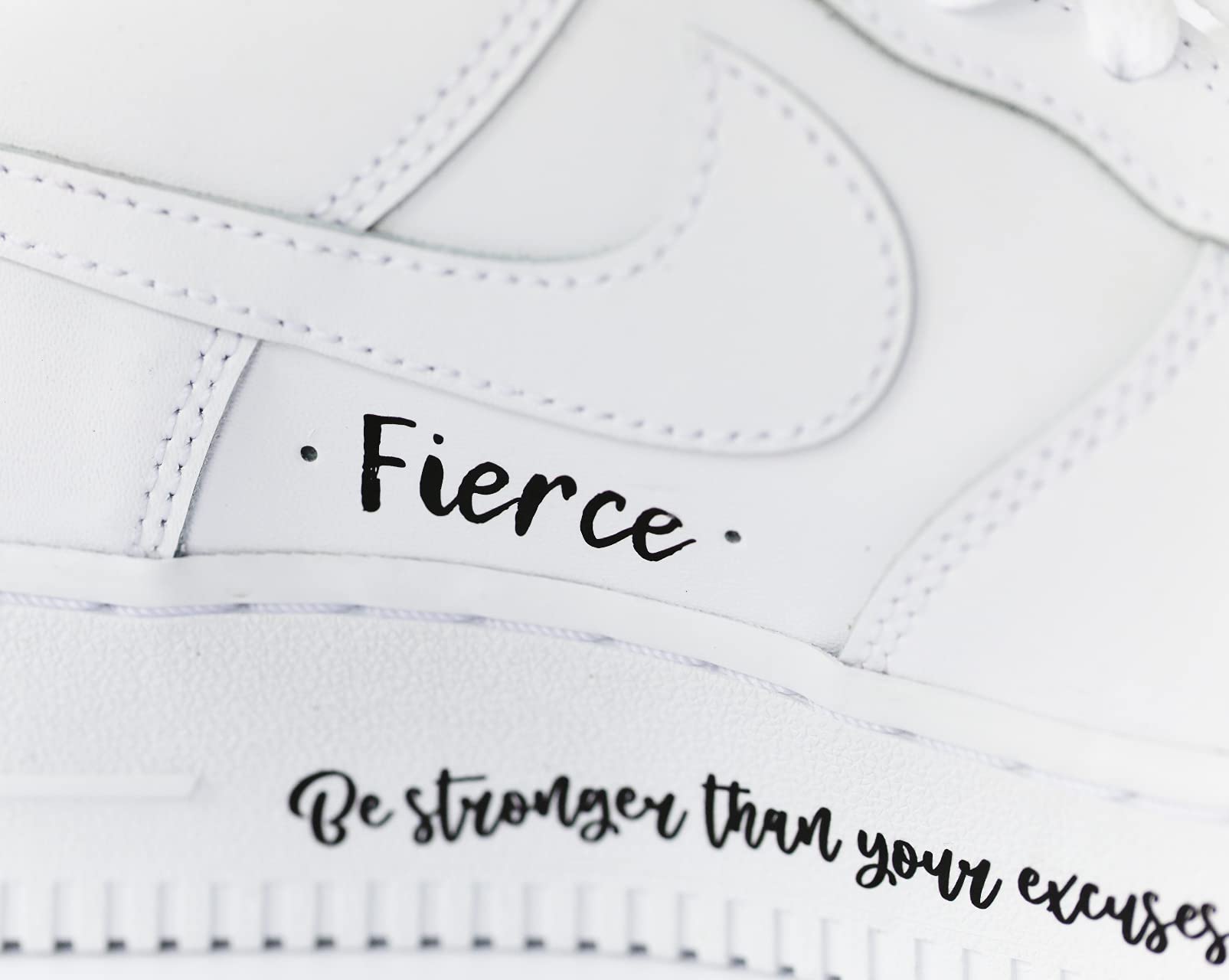 Small Shoe Tattoo Stickers - Black & White Word Designs for Sneakers, Shoes & Accessories - Perfect for Customizing Footwear, Skateboards & Laptops