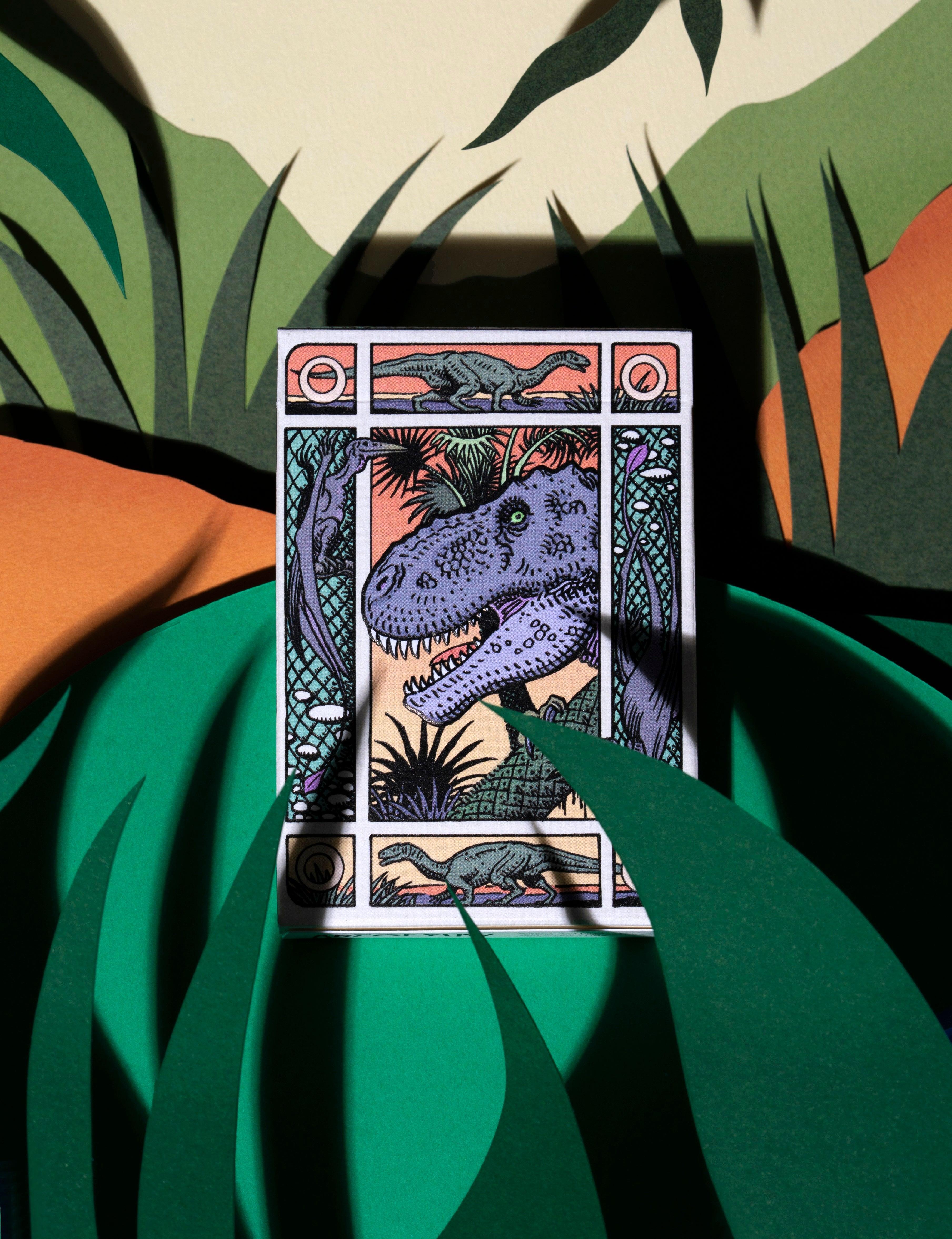 Dinosaur Playing Cards - 52 Unique Dinosaur-Themed Cards for Family Game Night & Collectors | Perfect for Poker, Magic Tricks & Educational Fun
