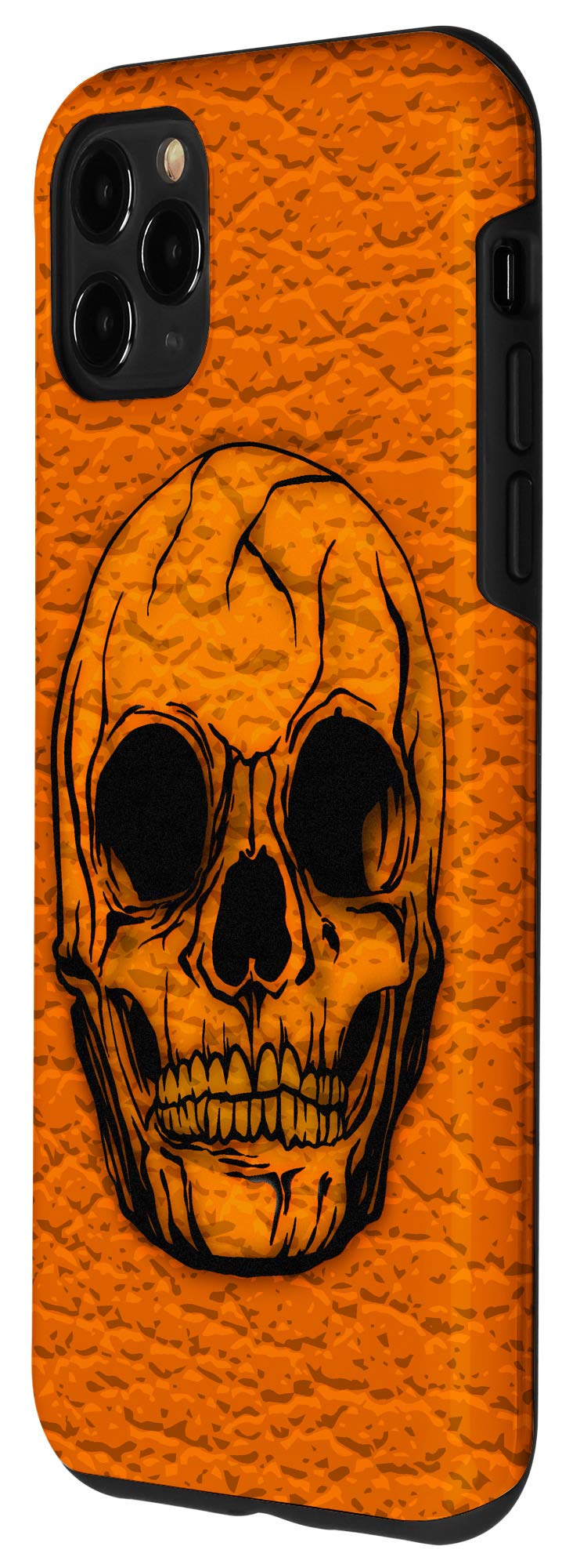Premium Leather iPhone 11 Pro Max Case with Skull Pattern - Halloween Protective Phone Cover for Women & Men | Perfect for Parties, Trick or Treating & Spooky Season
