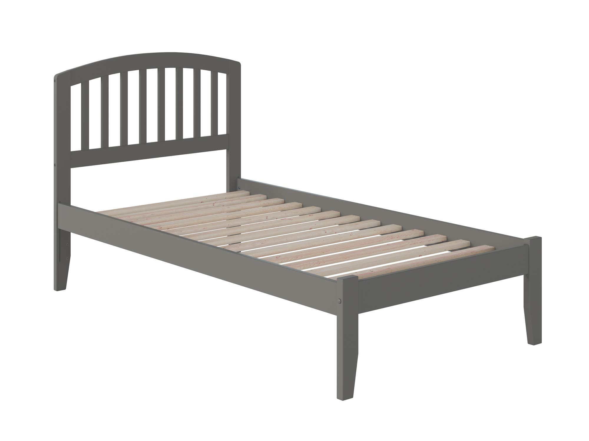 AFI Richmond Twin Platform Bed Frame with USB Charging Ports - Modern Grey Wooden Bed for Kids & Teens - Perfect for Small Bedrooms, Dorms & Guest Rooms