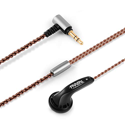 FAAEAL Iris 2.0 Wired Headphones No Mic - 3.5mm Audio Earphones with Dynamic Crystal Clear Sound & Deep Bass - Durable Earbuds for Smartphones, PC, Tablet, Laptop, Music Listening, Gaming & Travel (Black)