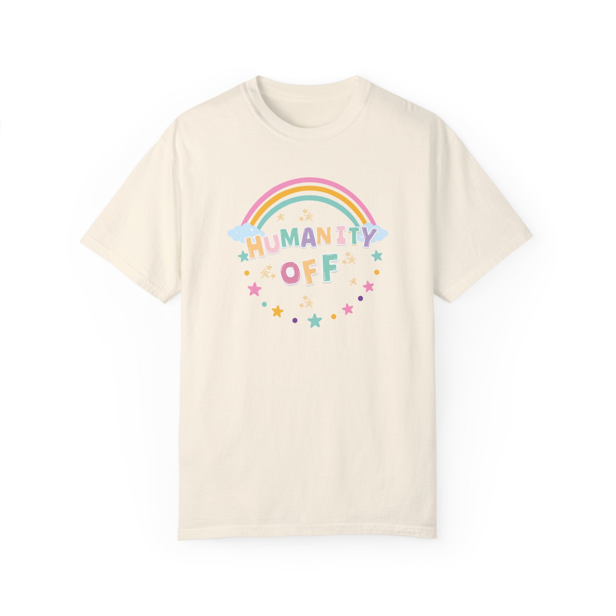 Humanity Off Tee - Trendy Graphic T-Shirt for Men & Women | Soft Cotton Casual Tee | Perfect for Streetwear, Everyday Outfits & Social Statements