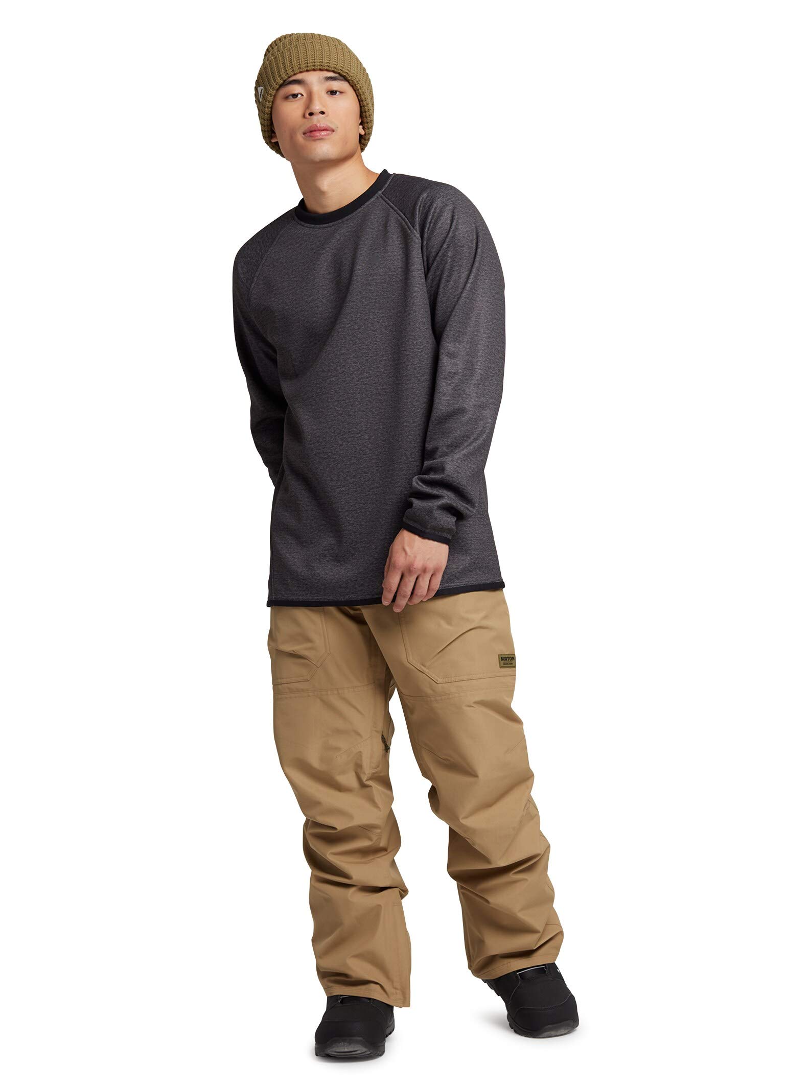 Burton Men's Crown Weatherproof Pullover Crewneck Fleece Jacket - Warm Winter Outdoor Fleece Sweatshirt for Hiking, Camping & Casual Wear