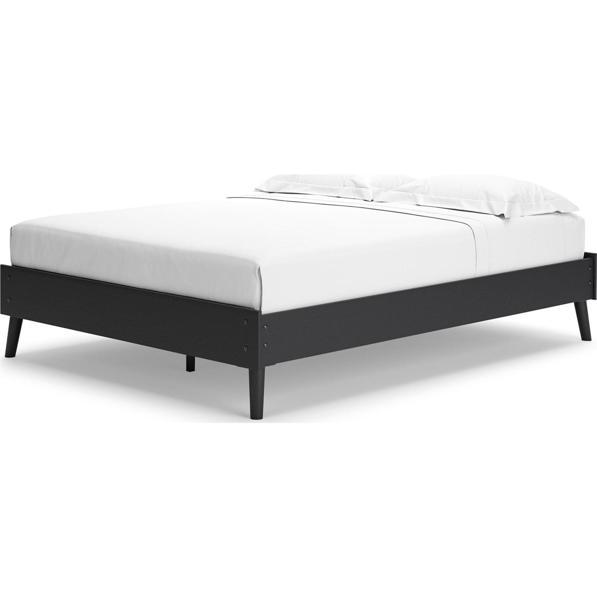 Charlang Queen Size Platform Bed Frame with Headboard - Modern Wooden Bed Frame for Bedroom, Dorm, Guest Room - Sturdy & Easy Assembly