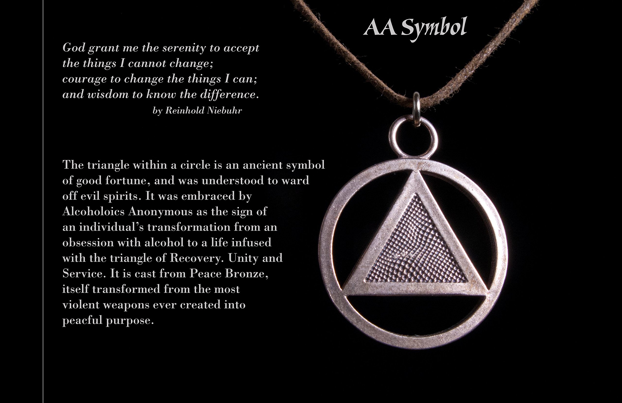 AA Symbol Gold-Dipped Pendant Necklace - 18 Inch Rolo Chain Jewelry for Women, Gift for Her, Birthday, Anniversary, Valentine's Day