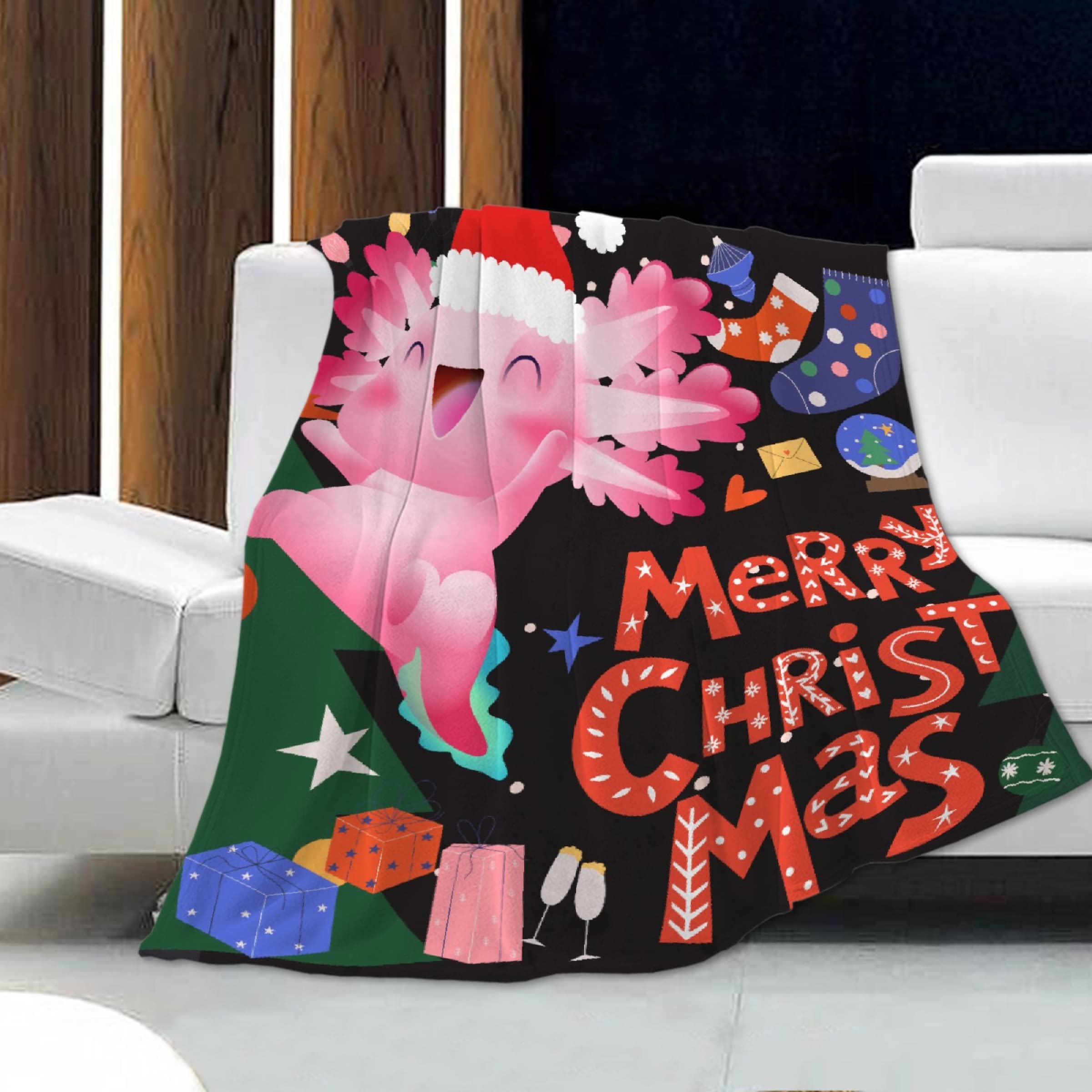Cute Axolotl Flannel Blanket - 120