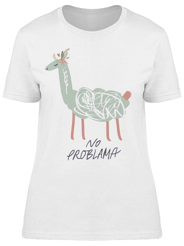 Funny No Problama Llama T-Shirt for Women - Cute & Comfortable Graphic Tee for Casual Wear, Outings & Gifts