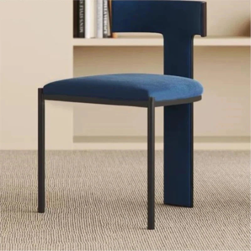 Italian Minimalist Modern Dining Chair - High Back Upholstered Wooden Seat - Elegant Home Kitchen Restaurant Furniture for Dining Room & Kitchen Decor