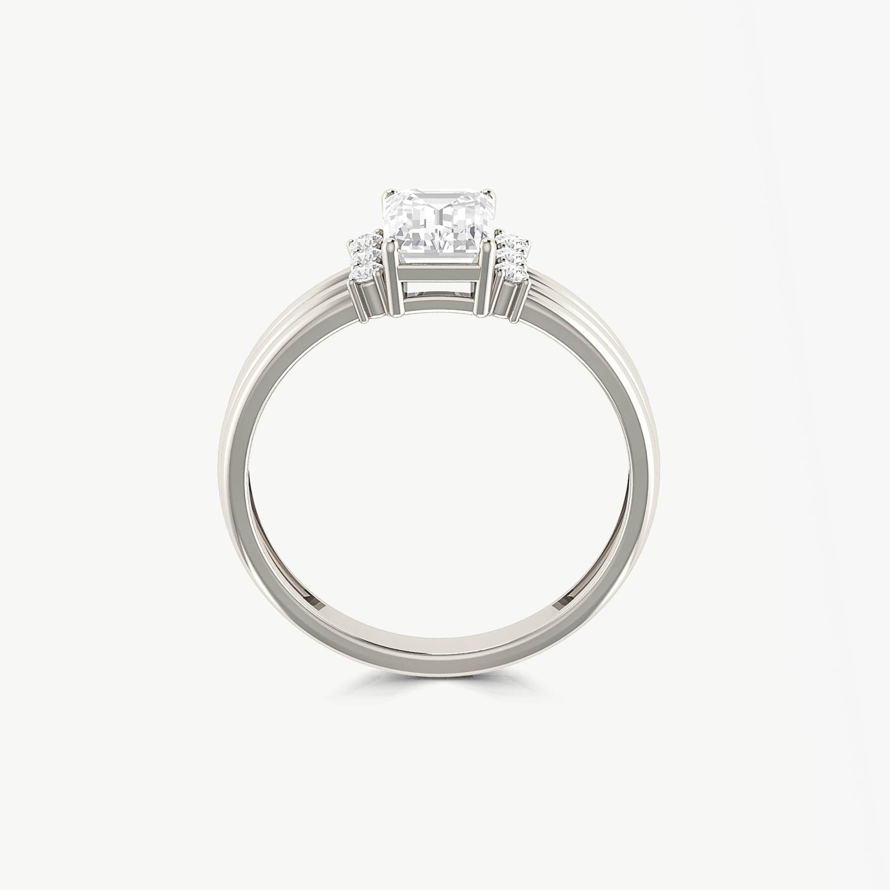 Octagon Simulated Diamond Zircon Engagement Ring for Women - Elegant Cubic Zirconia Wedding Band, Promise Ring, Anniversary Gift for Her