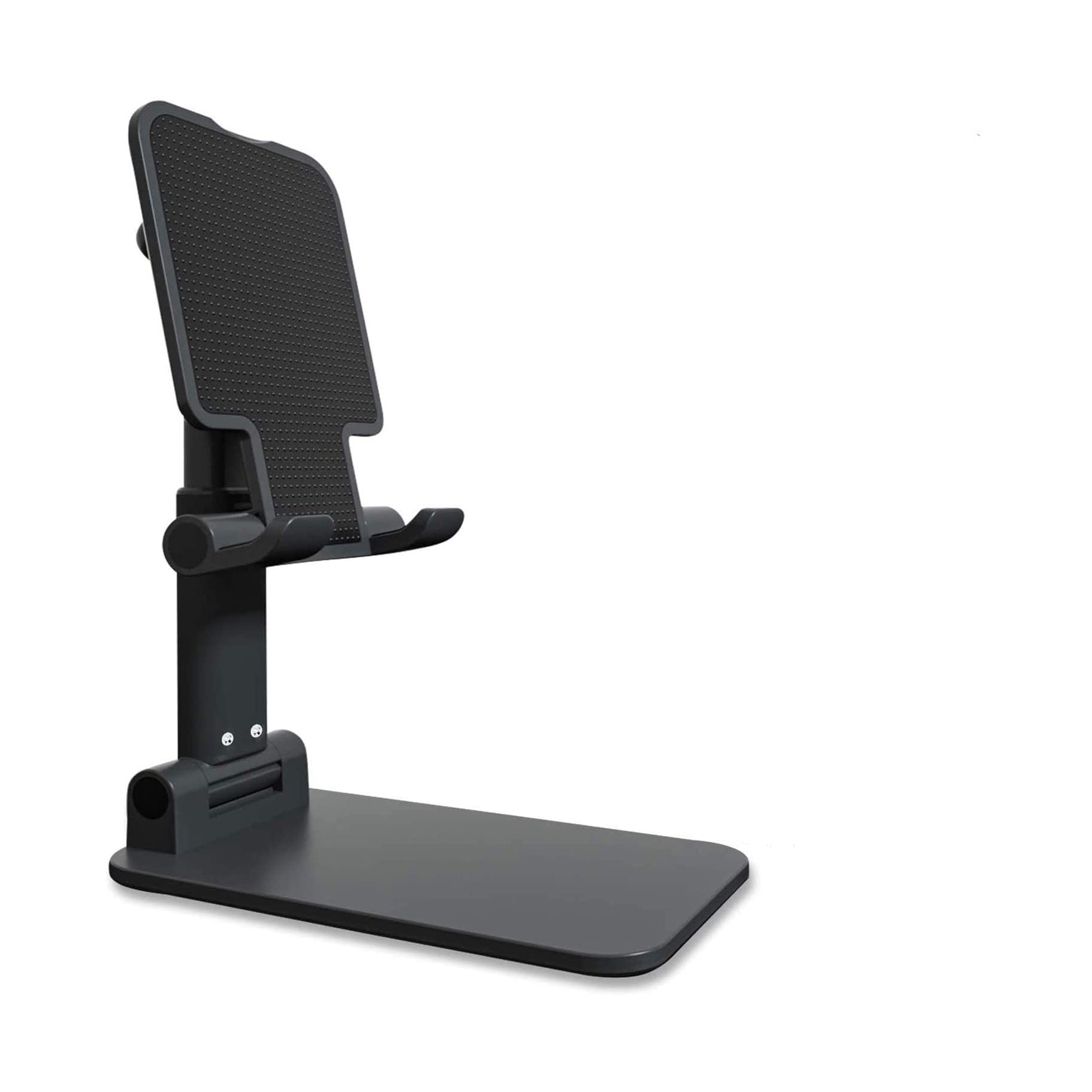 Adjustable Cell Phone Stand for Desk - 360° Rotating Phone Holder with Angle & Height Adjustment, Universal Case-Friendly Design (Black, 4 oz) - Perfect for Office Work, Video Calls, Gaming & Hands-Free Viewing