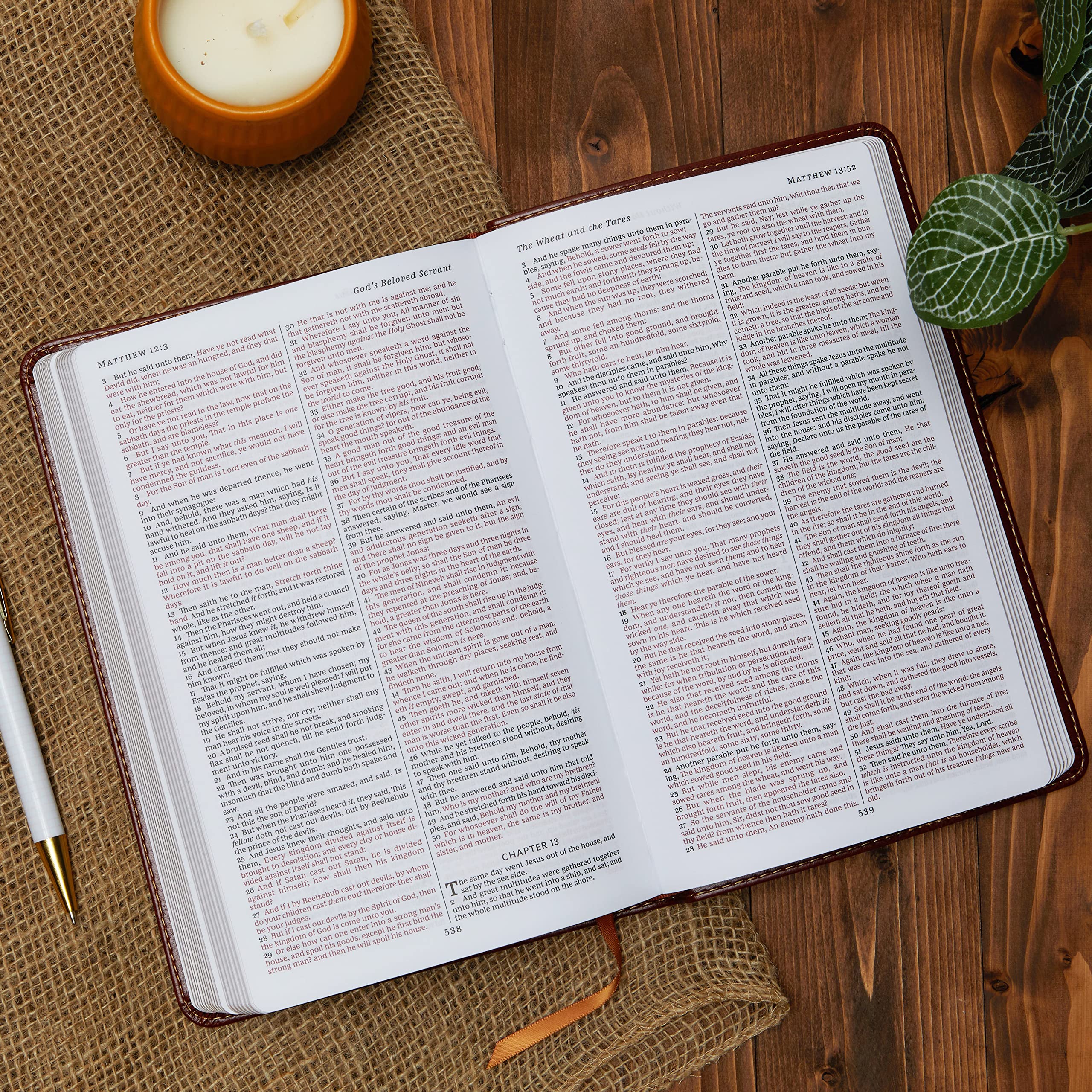 KJV Holy Bible - Deluxe Blue Leathersoft Gift Edition with Red Letter Comfort Print | King James Version for Daily Devotion, Bible Study & Church Services