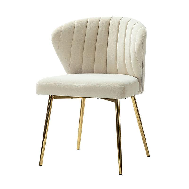 Modern Dining Chairs Set of 4 - Mid Century Metal Leg Side Chairs for Kitchen, Dining Room & Office - Aruna Contemporary Upholstered Seating