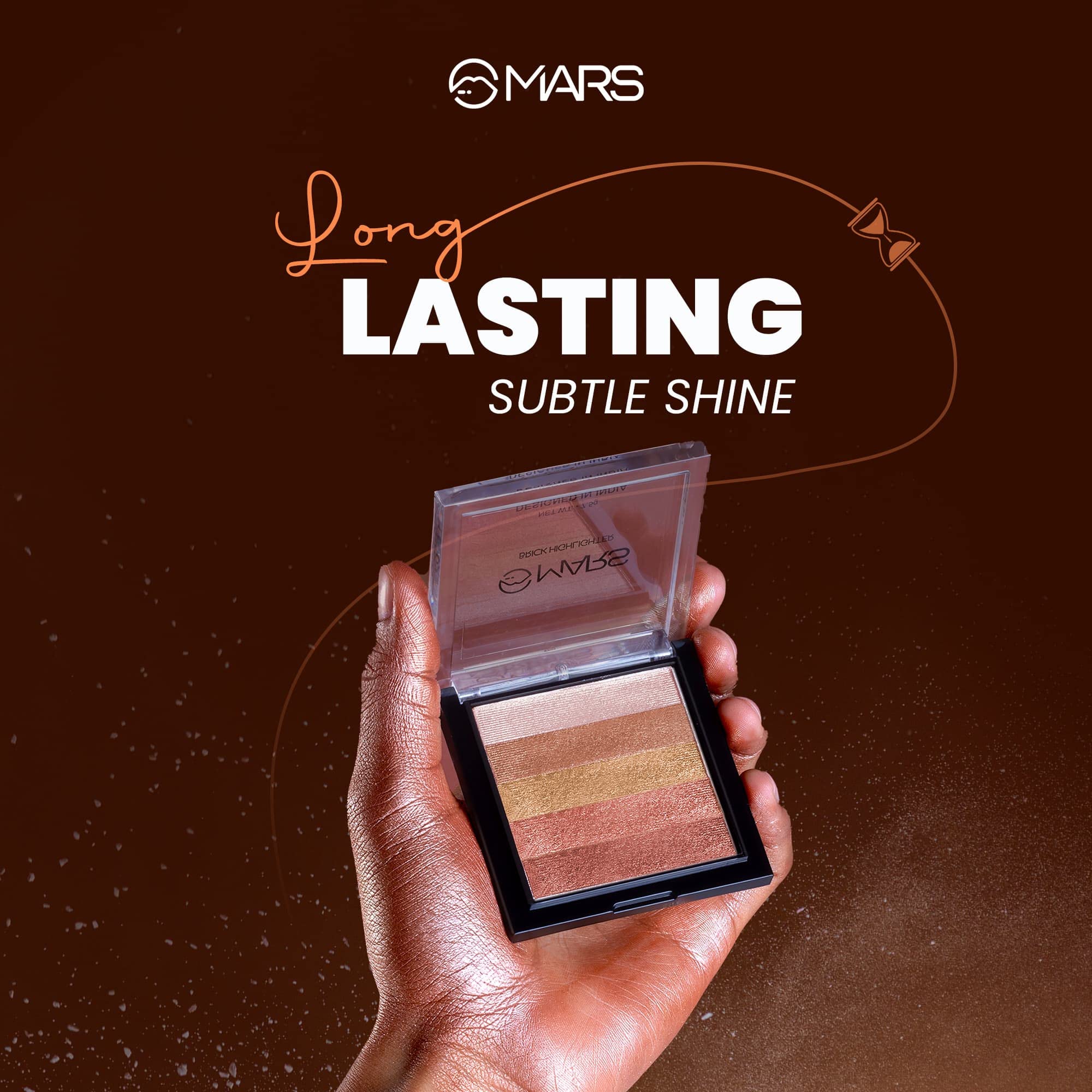 MARS 5-in-1 Highlighter & Blush Palette | Buildable Face Makeup Compact (7.5g) | Shade-04 | Perfect for Contouring, Highlighting & Everyday Glow | Great for Travel & On-the-Go Touch Ups