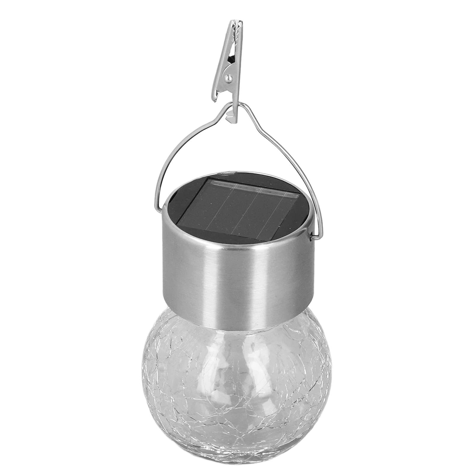 Outdoor Hanging Solar Lights - Glass Ball Crack Pattern with Auto Sensor, Solar Charged Garden Lights for Patio, Yard, Pathway & Landscape Decoration