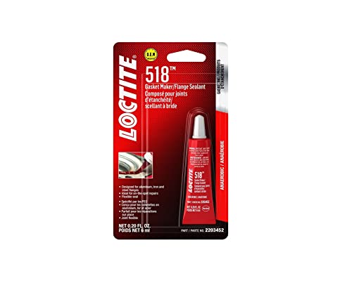 Loctite 518 Gasket Maker & Flange Sealant - 6 ml Tube | High-Temperature, Oil-Resistant Adhesive for Automotive & Industrial Use