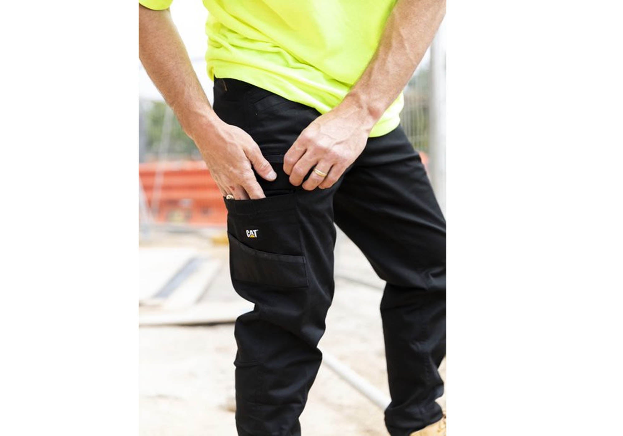 Caterpillar Men's Comfortable Elite Operator Work Pants - Durable & Flexible for Construction, Warehouse & Outdoor Work