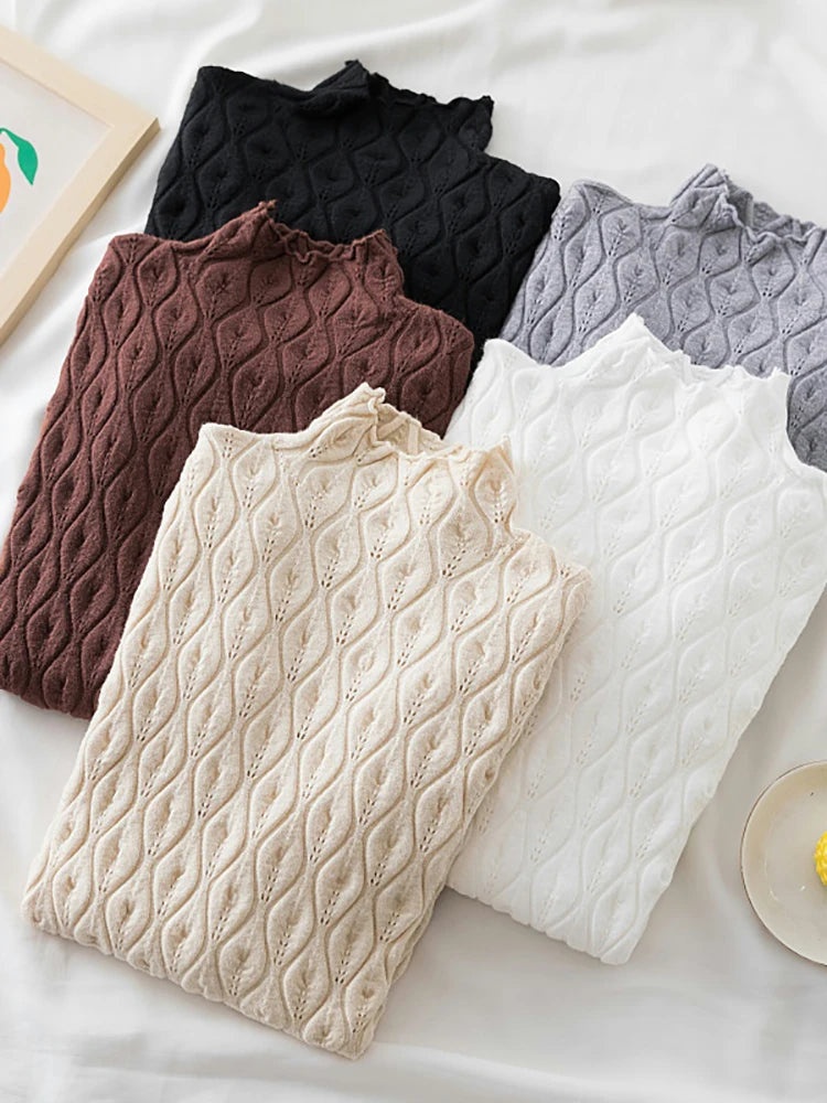 Luxury Cashmere Turtleneck Sweater for Women - Soft Warm Winter Pullover - Perfect for Office, Dating & Holiday Outfits