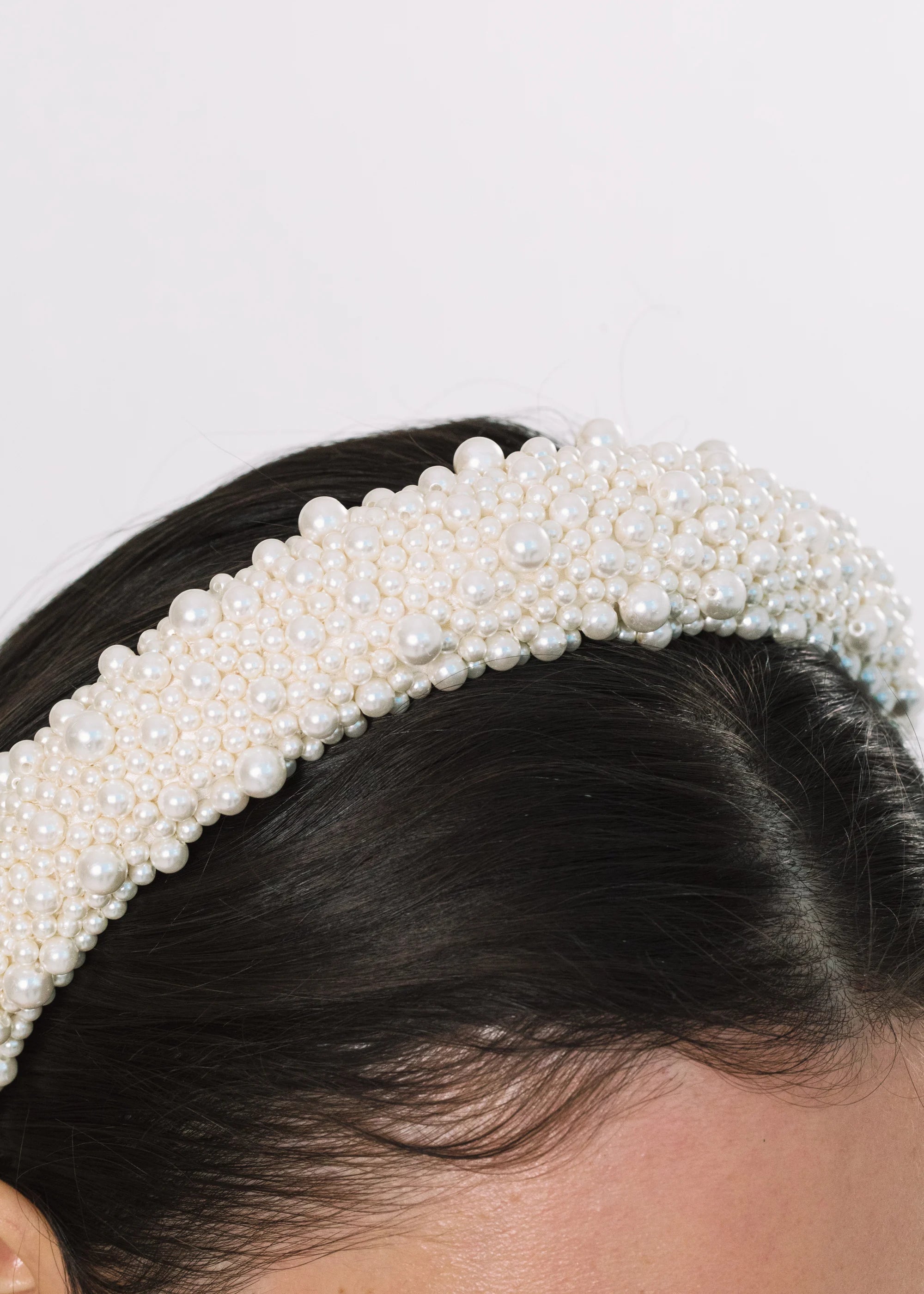 Bailey Pearl Headband for Women - Elegant Crystal & Pearl Hair Accessories for Weddings, Parties & Special Occasions