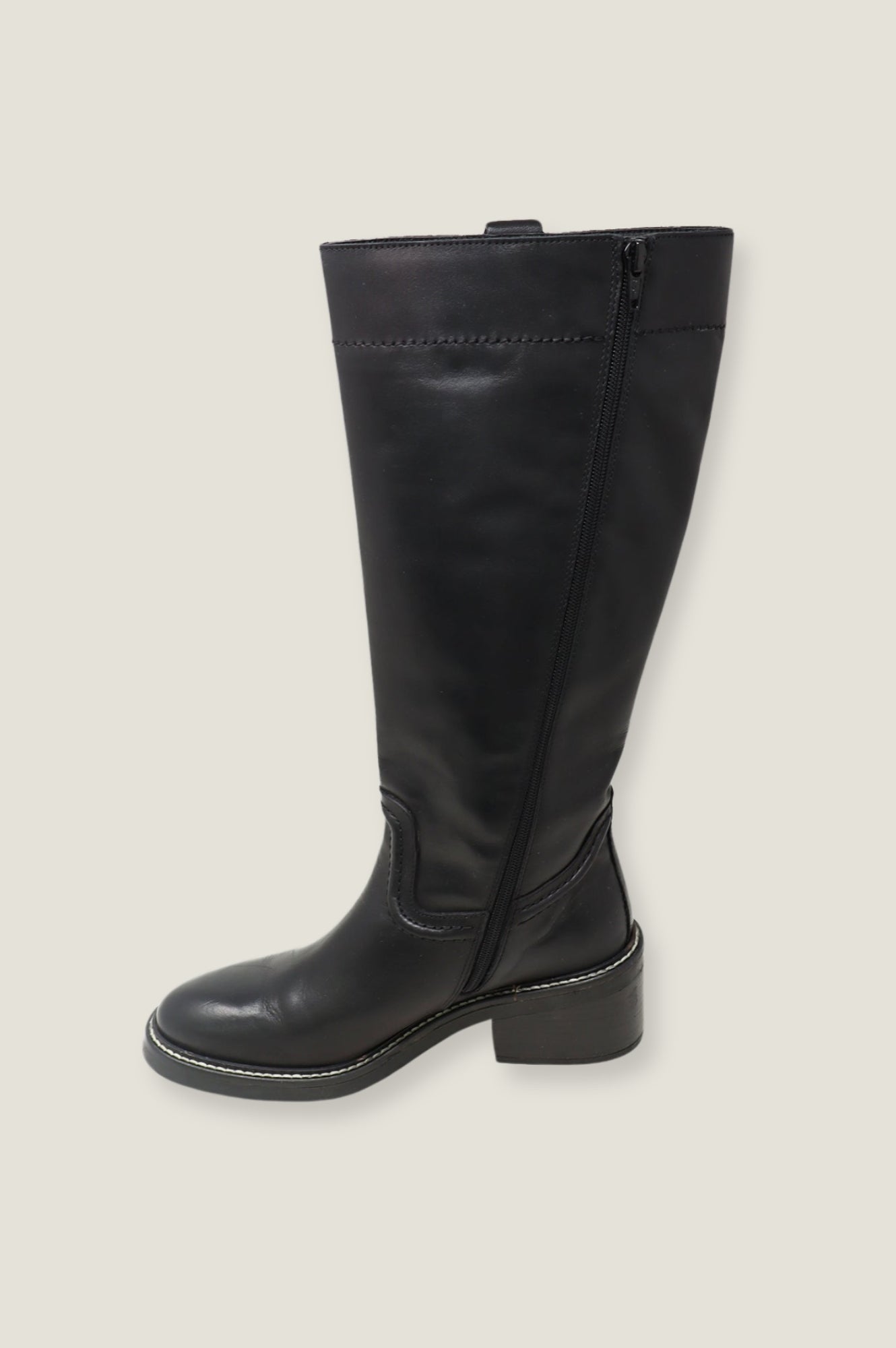ALPE Trento Women's Knee High Leather Boots - Black | Stylish & Comfortable for Winter, Fall & Casual Outfits