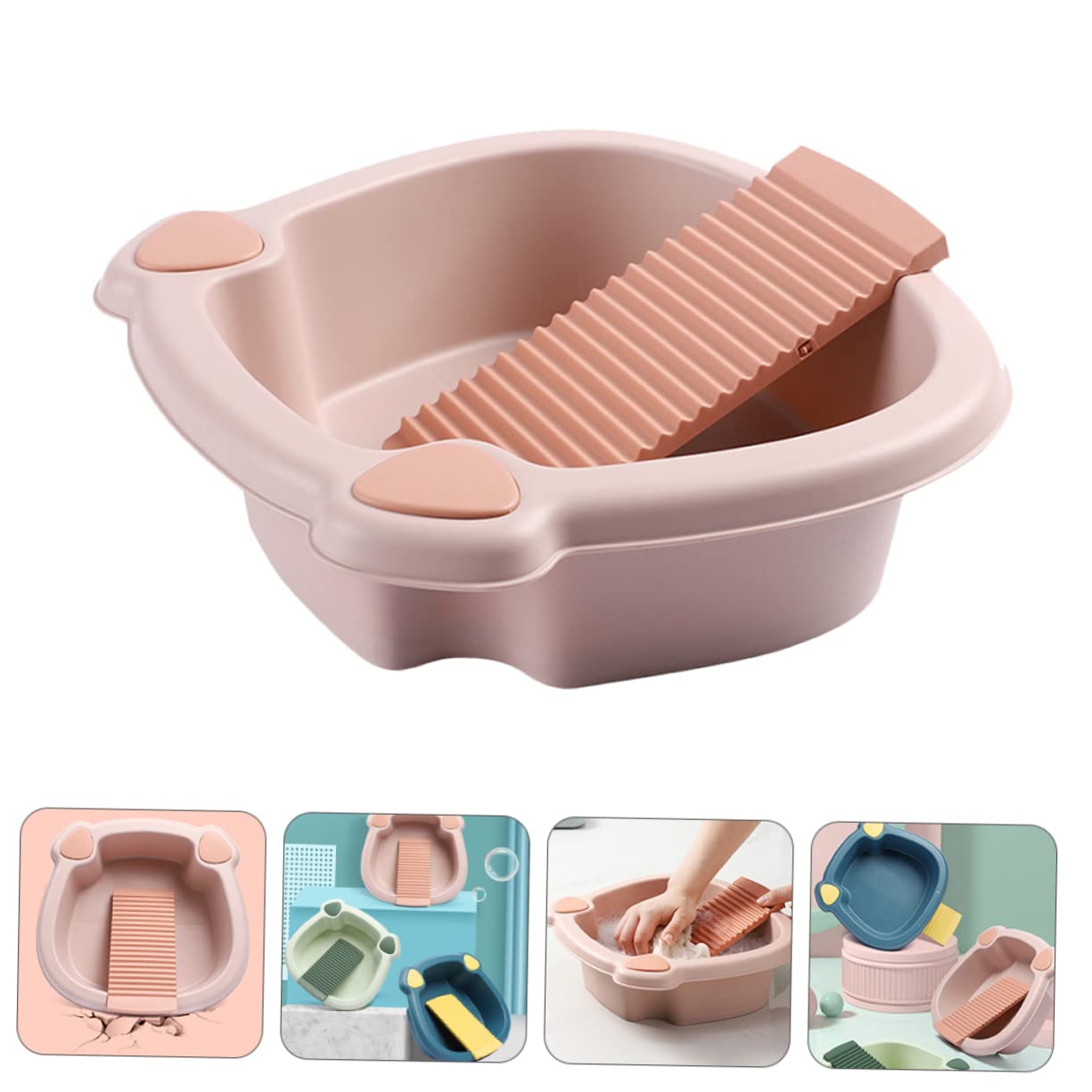 Plastic Hand Washing Washboard - Large PP Laundry Basin for Clothes, Shirts & Household Use | Portable Dormitory Sink for Hand Washing | Ideal for Camping, Travel & Small Space Living