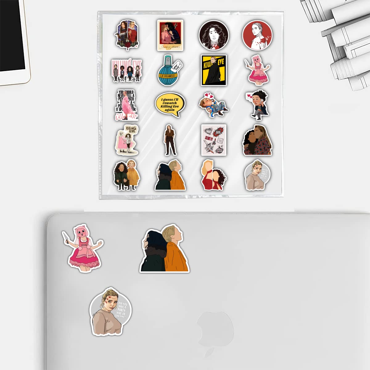 20 Pack Colorful Vinyl Waterproof Stickers - Aesthetic Decals for Water Bottles, Laptops, Luggage, Phones, Cars & Skateboards (8.5