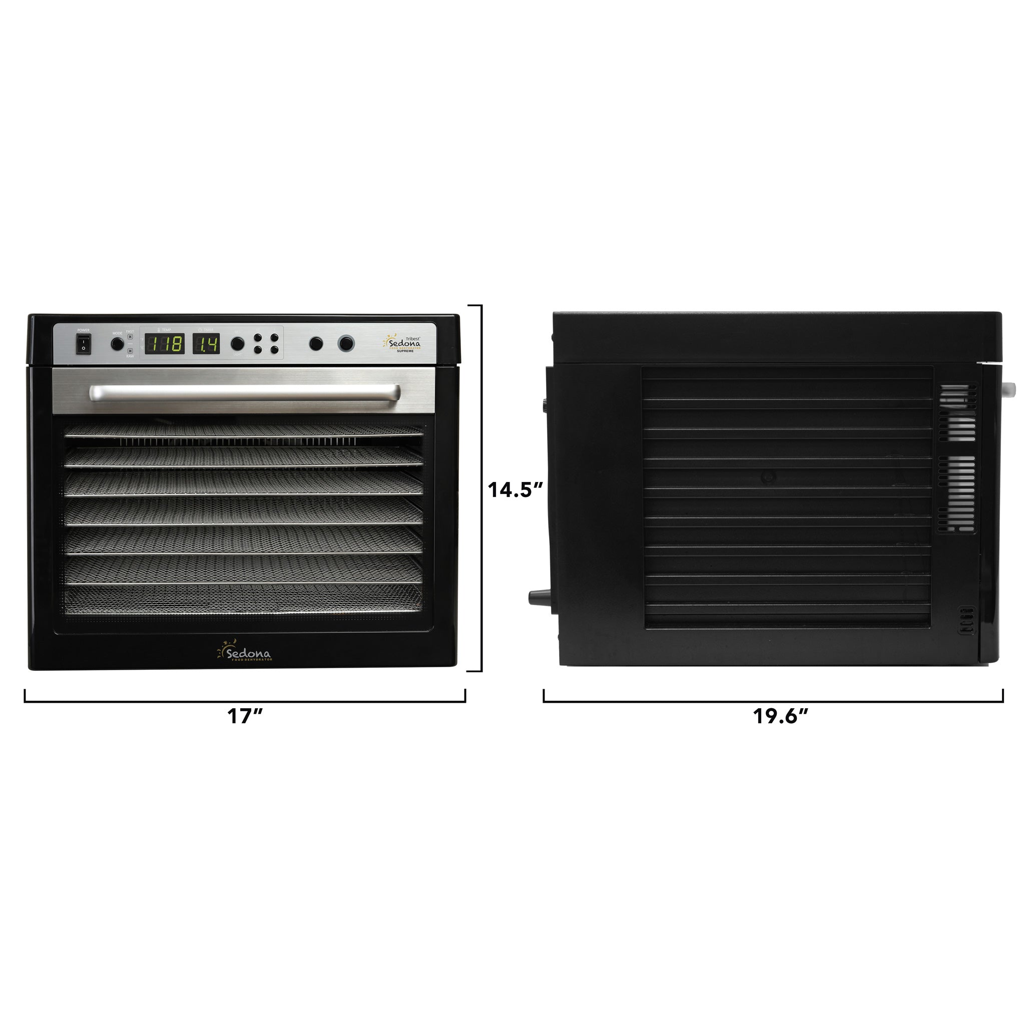 Premium Refurbished Sedona® Commercial Food Dehydrator with Stainless Steel Trays - Perfect for Jerky, Fruits & Herbs at Home or Business