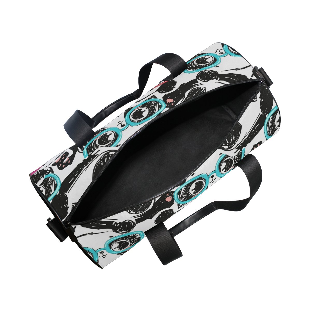 Hand Drawn Cute Panda Duffel Bag - Travel, Gym & Sports Duffle Bag for Women | Perfect for Workouts, Weekend Getaways & Yoga Classes